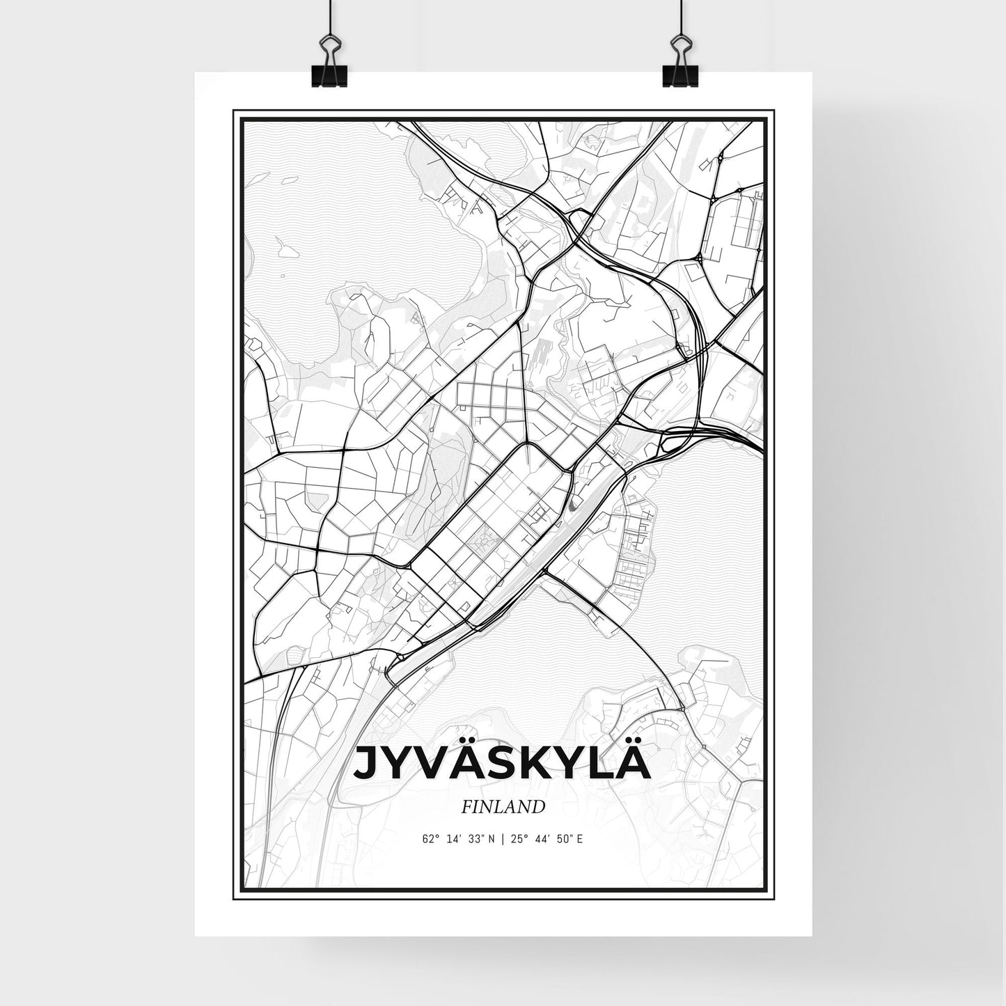 Jyväskylä Finland - Premium City Map Poster