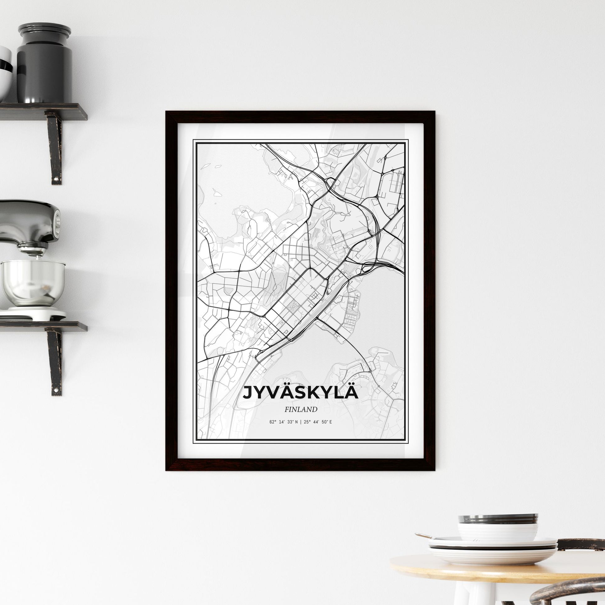 Jyväskylä Finland - Minimal City Map