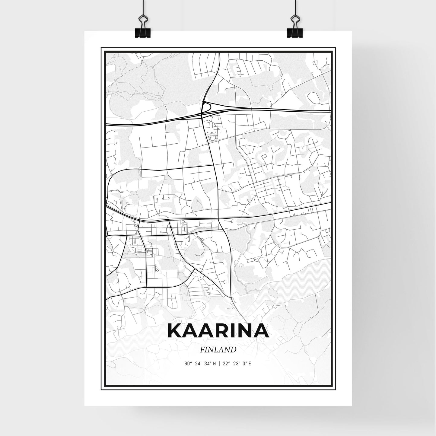 Kaarina Finland - Premium City Map Poster