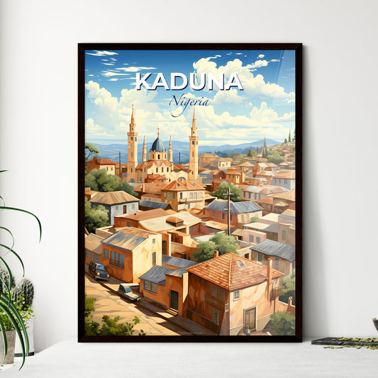 Kaduna Nigeria Cityscape Skyline Painting Art Buildings Skyscrapers Trees Vibrant Artwork Default Title