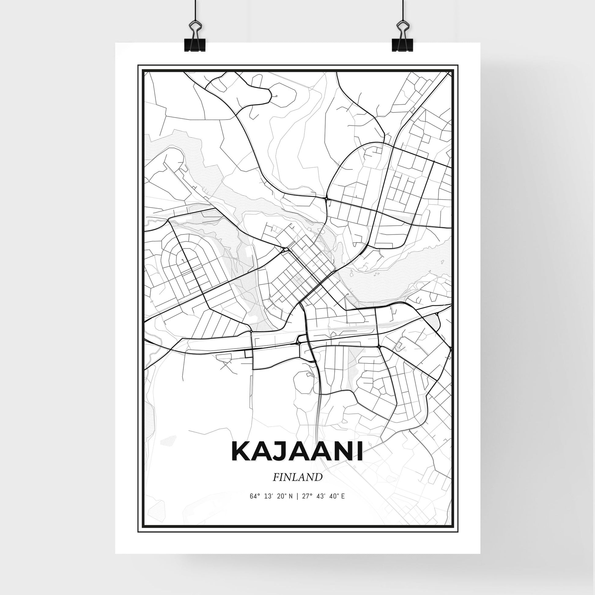 Kajaani Finland - Premium City Map Poster