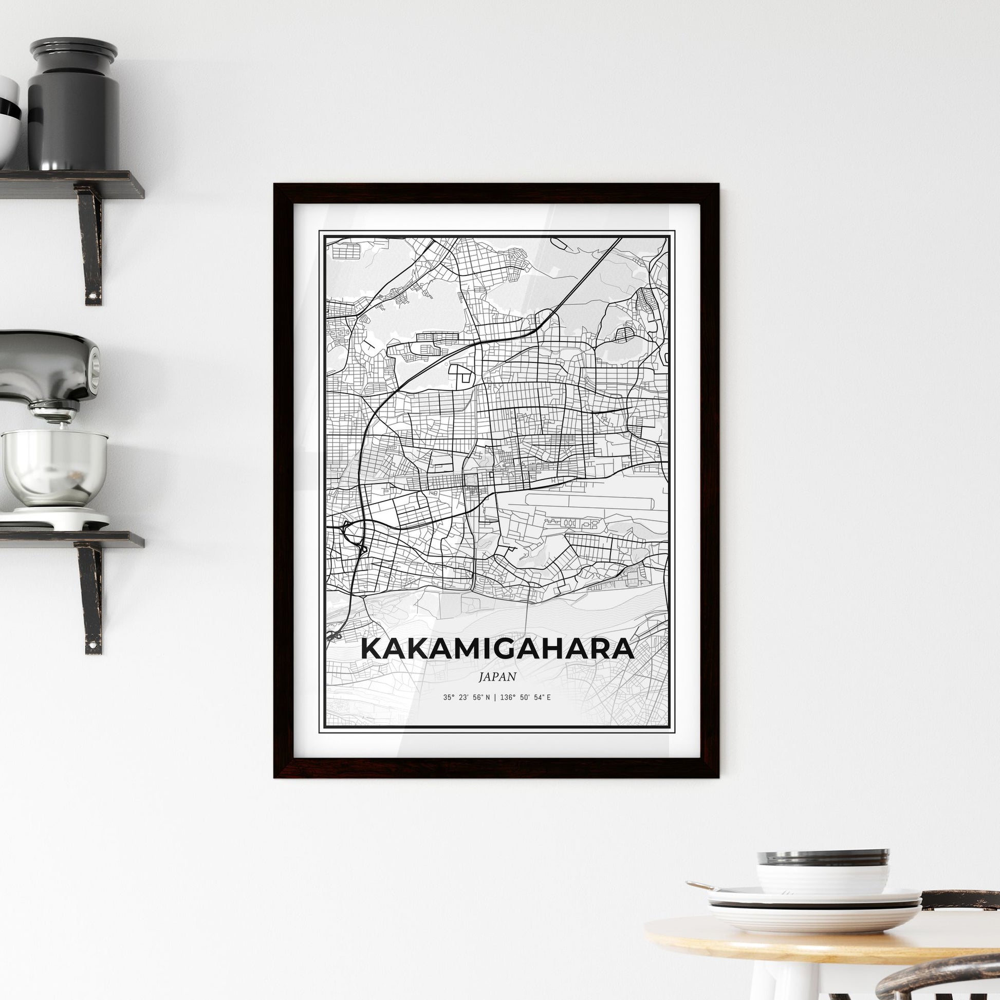 Kakamigahara Japan - Minimal City Map