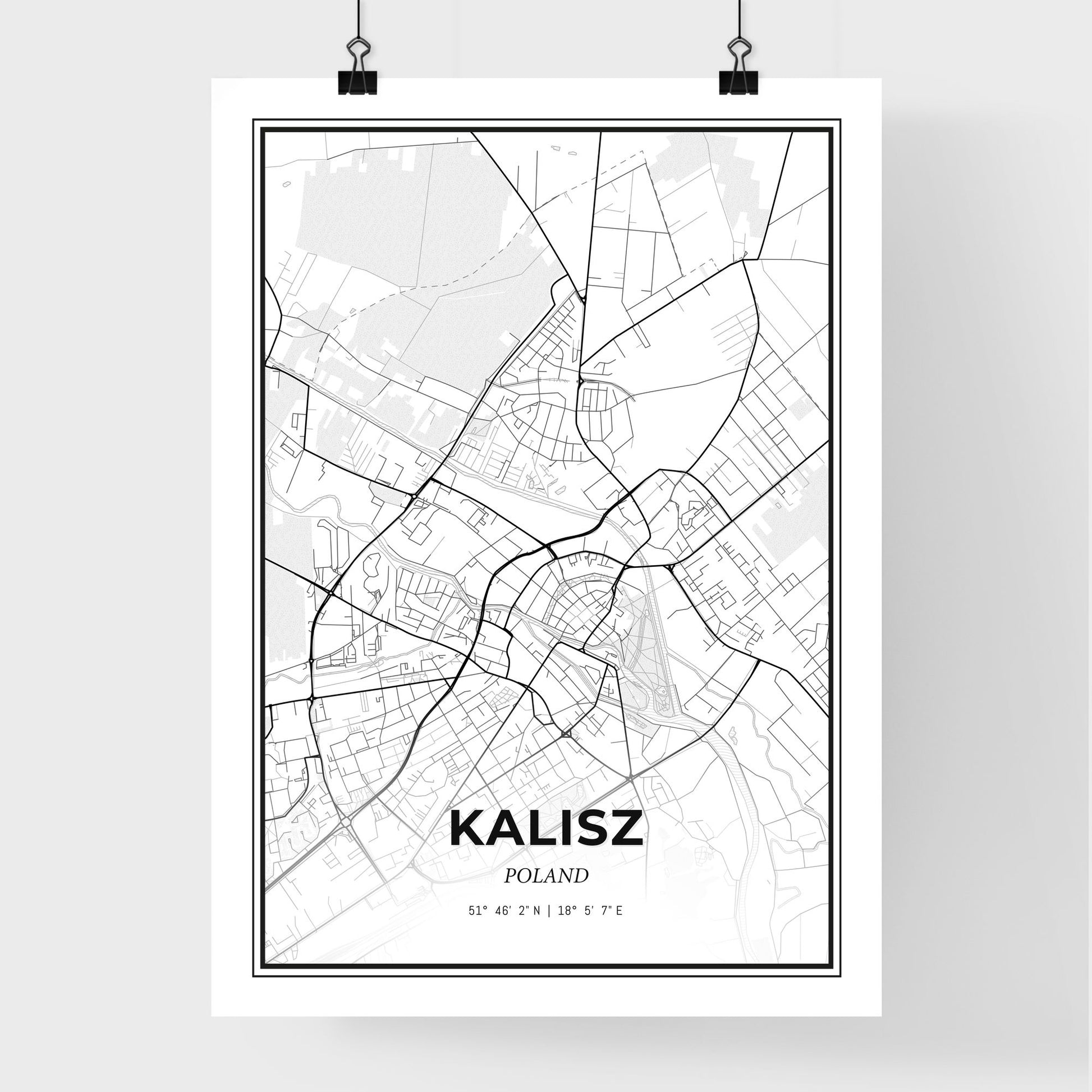 Kalisz Poland - Premium City Map Poster