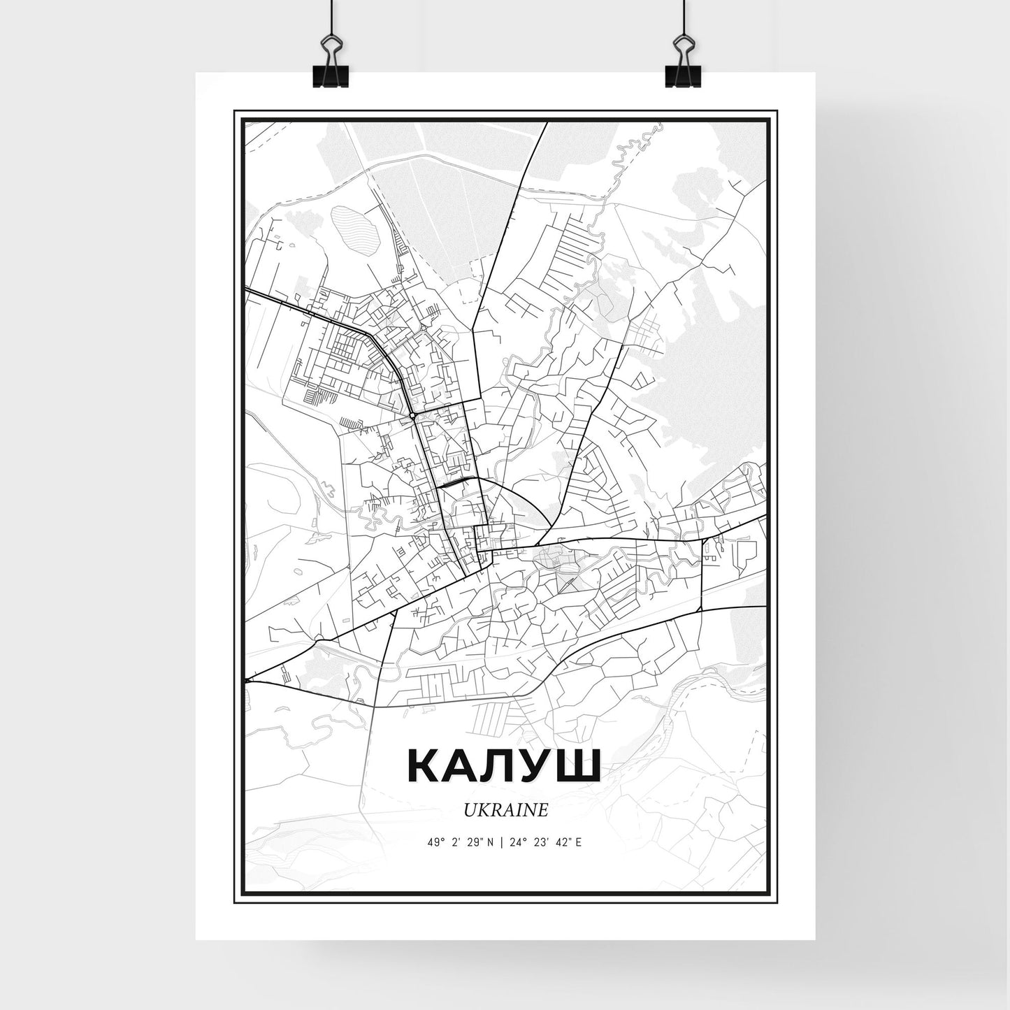 Kalush Ukraine - Premium City Map Poster