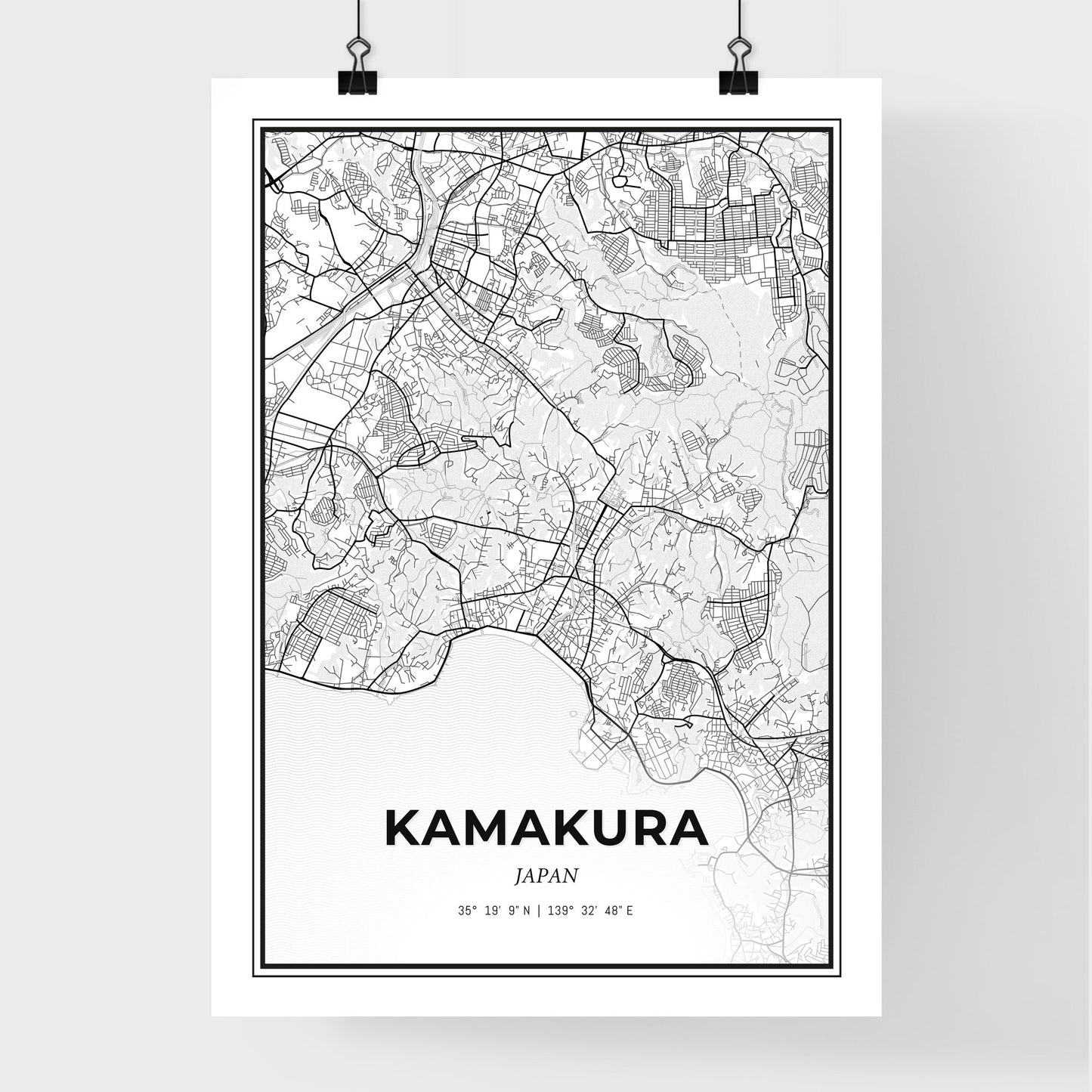 Kamakura Japan - Premium City Map Poster