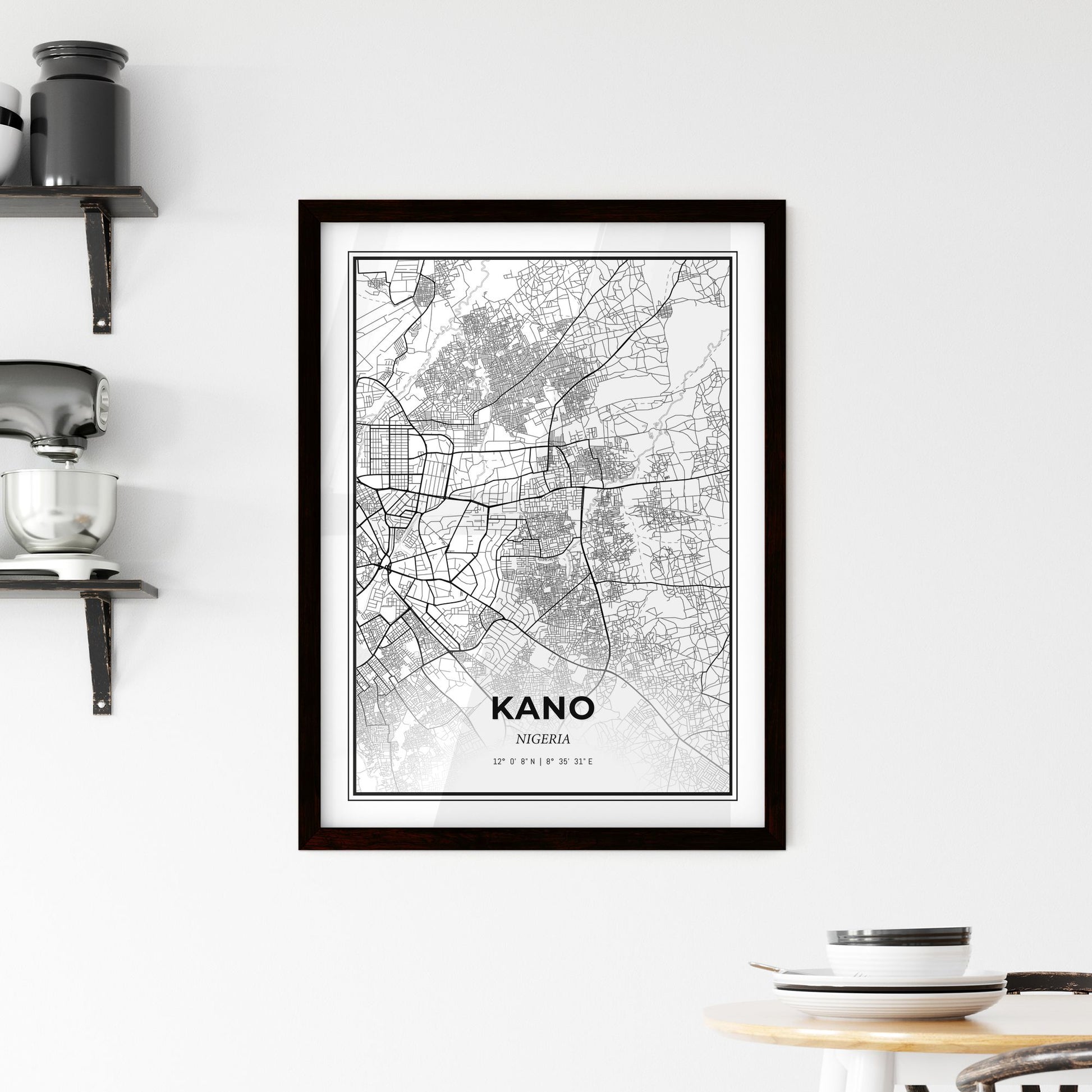 Kano Nigeria - Minimal City Map