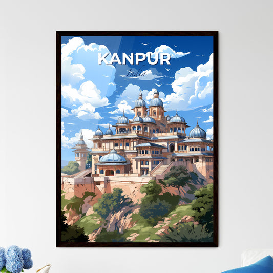 Kanpur, India Skyline Painting with Building, Scenic City, Hilltop, Vibrant Colors, Art Default Title