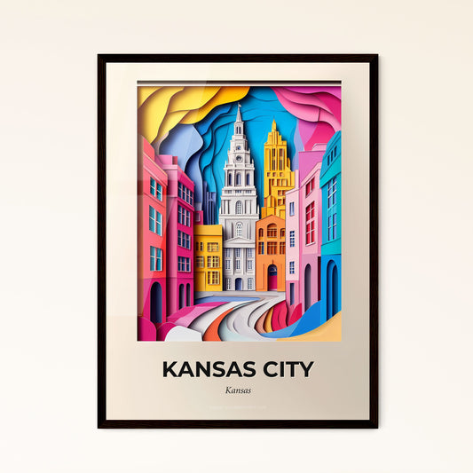 Vivid Kansas City, Kansas - a city with a clock tower