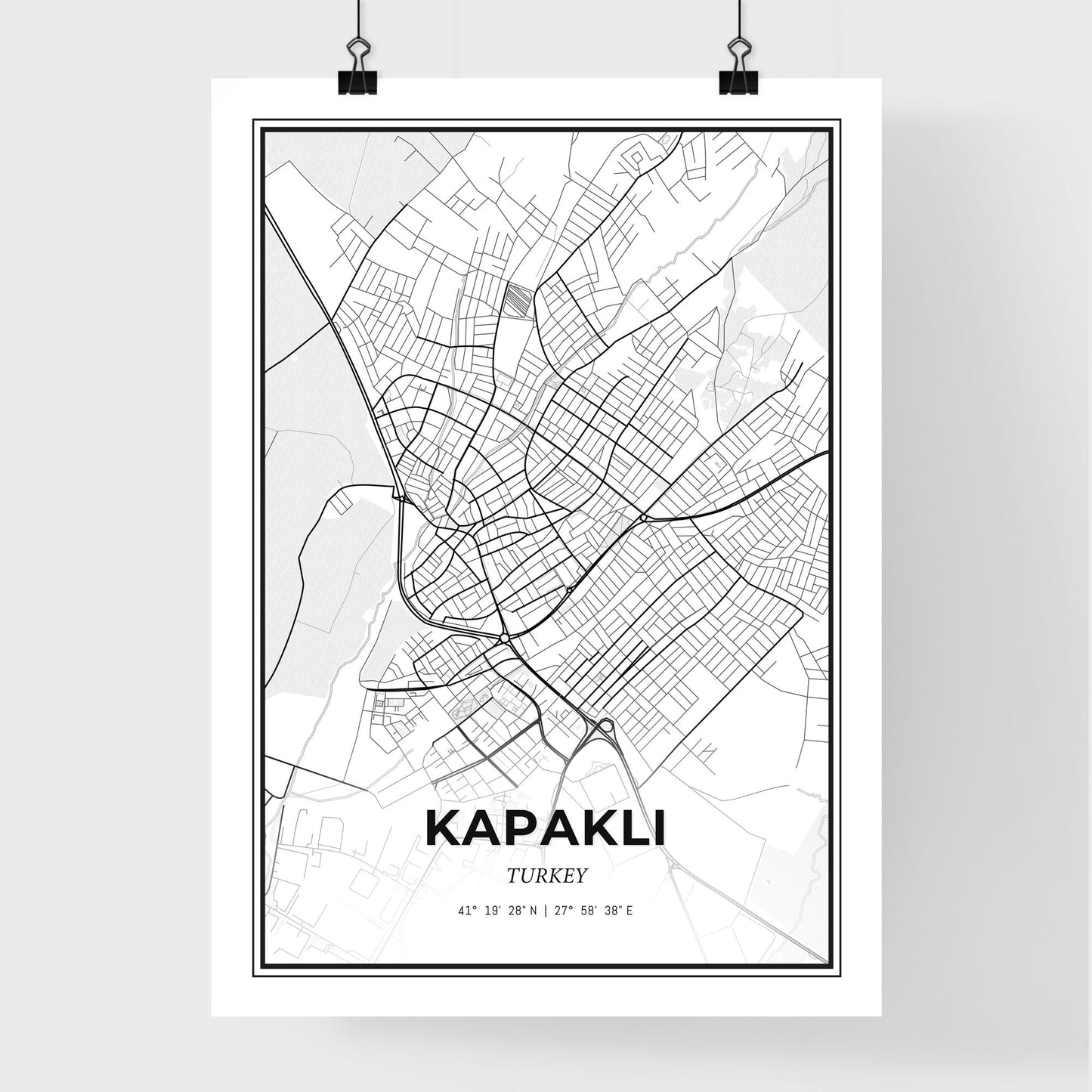 Kapaklı Turkey - Premium City Map Poster