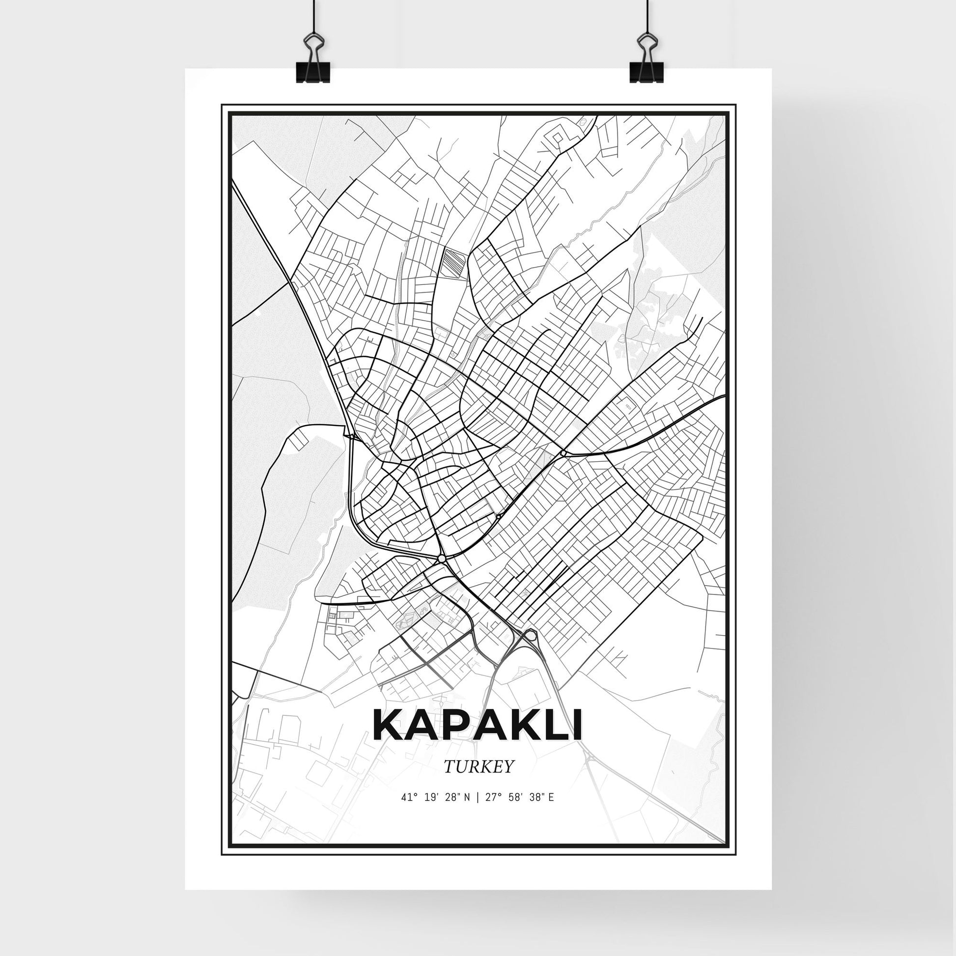 Kapaklı Turkey - Premium City Map Poster