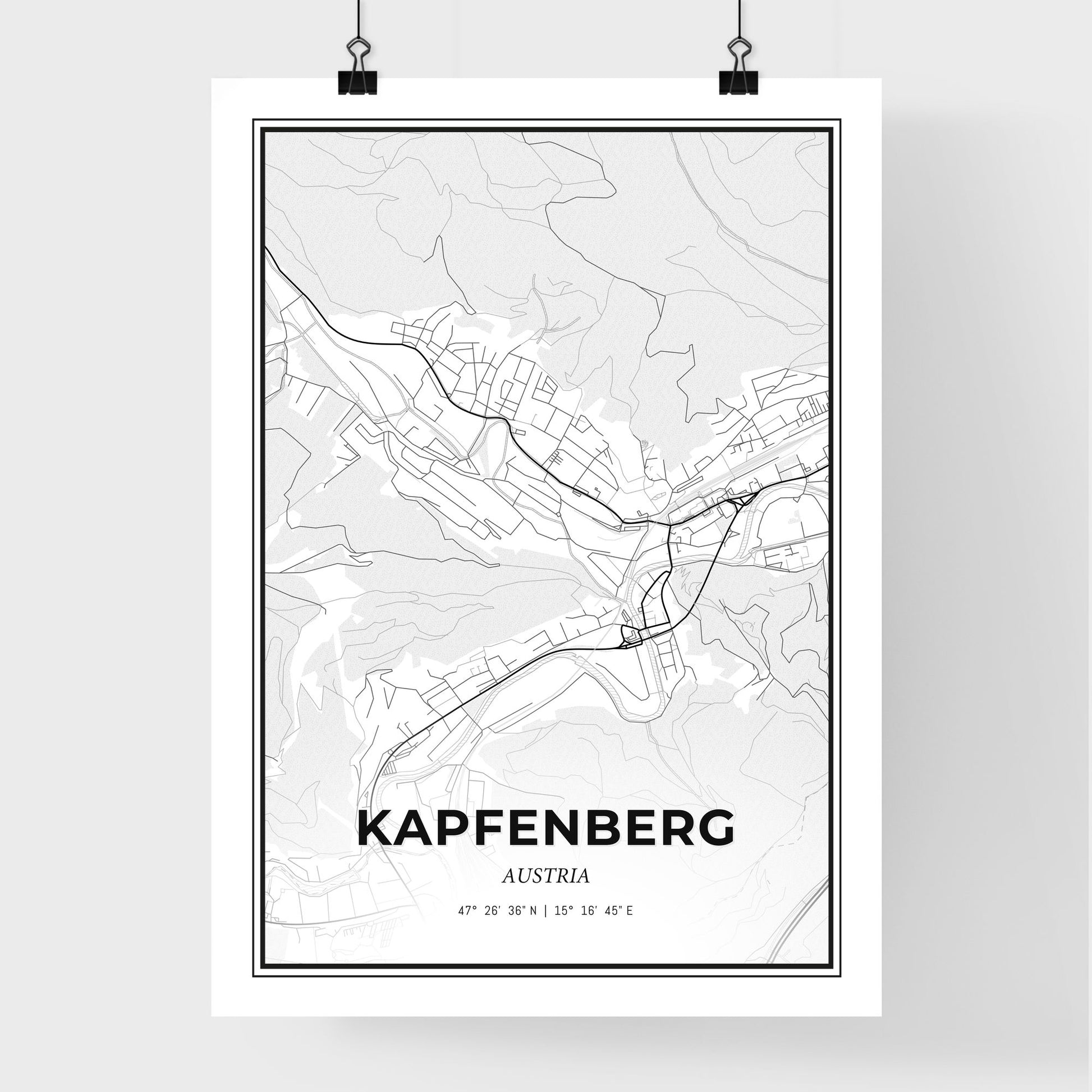 Kapfenberg Austria - Premium City Map Poster