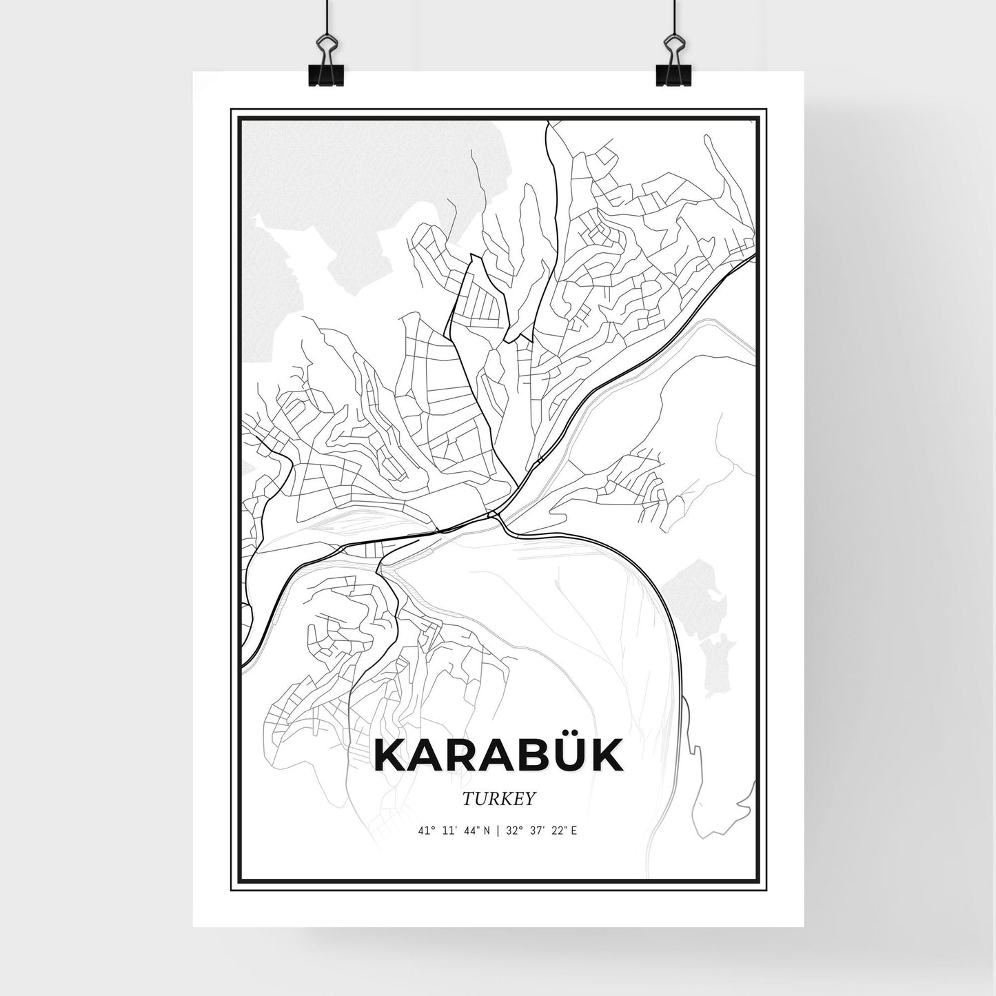 Karabük Turkey - Premium City Map Poster