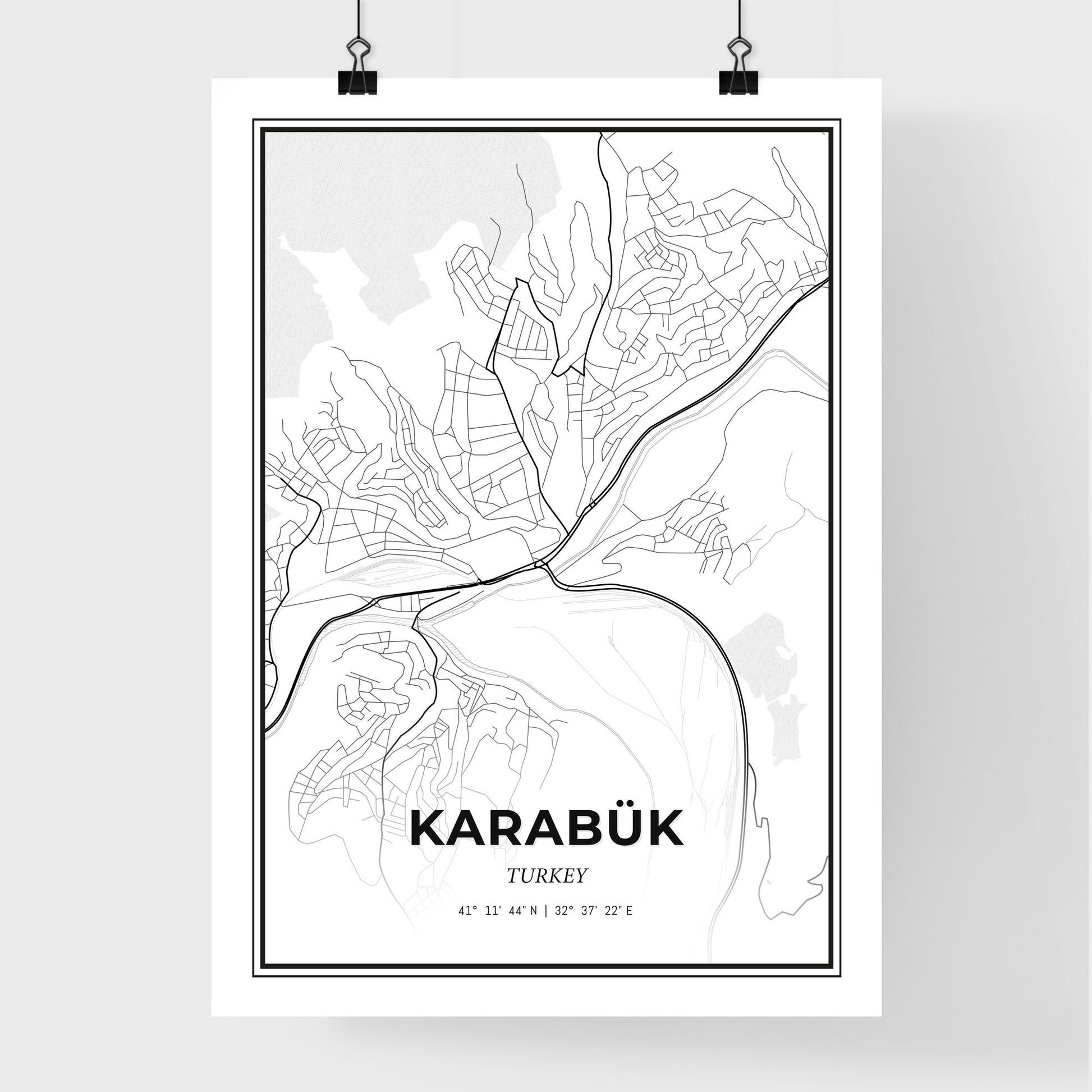 Karabük Turkey - Premium City Map Poster