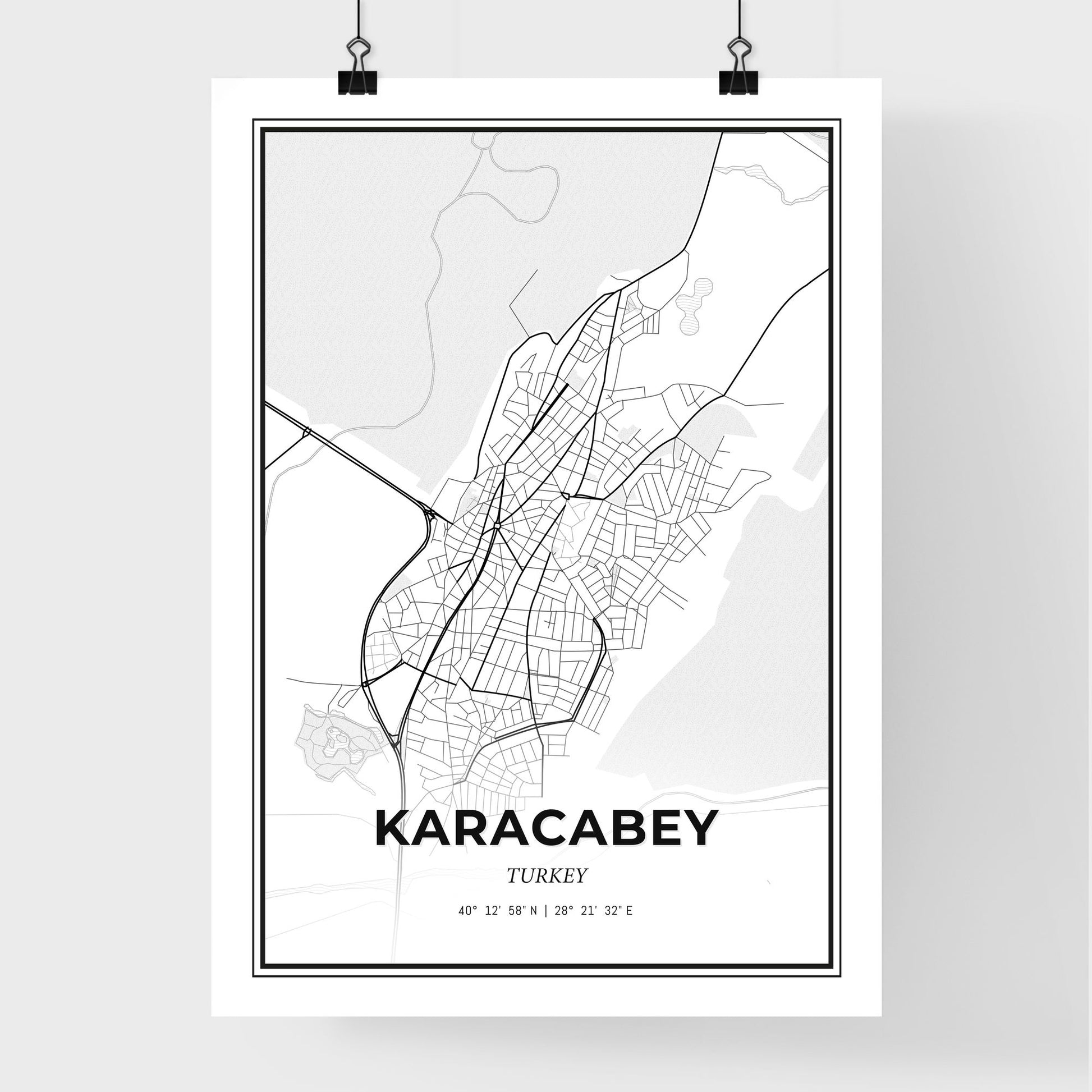 Karacabey Turkey - Premium City Map Poster