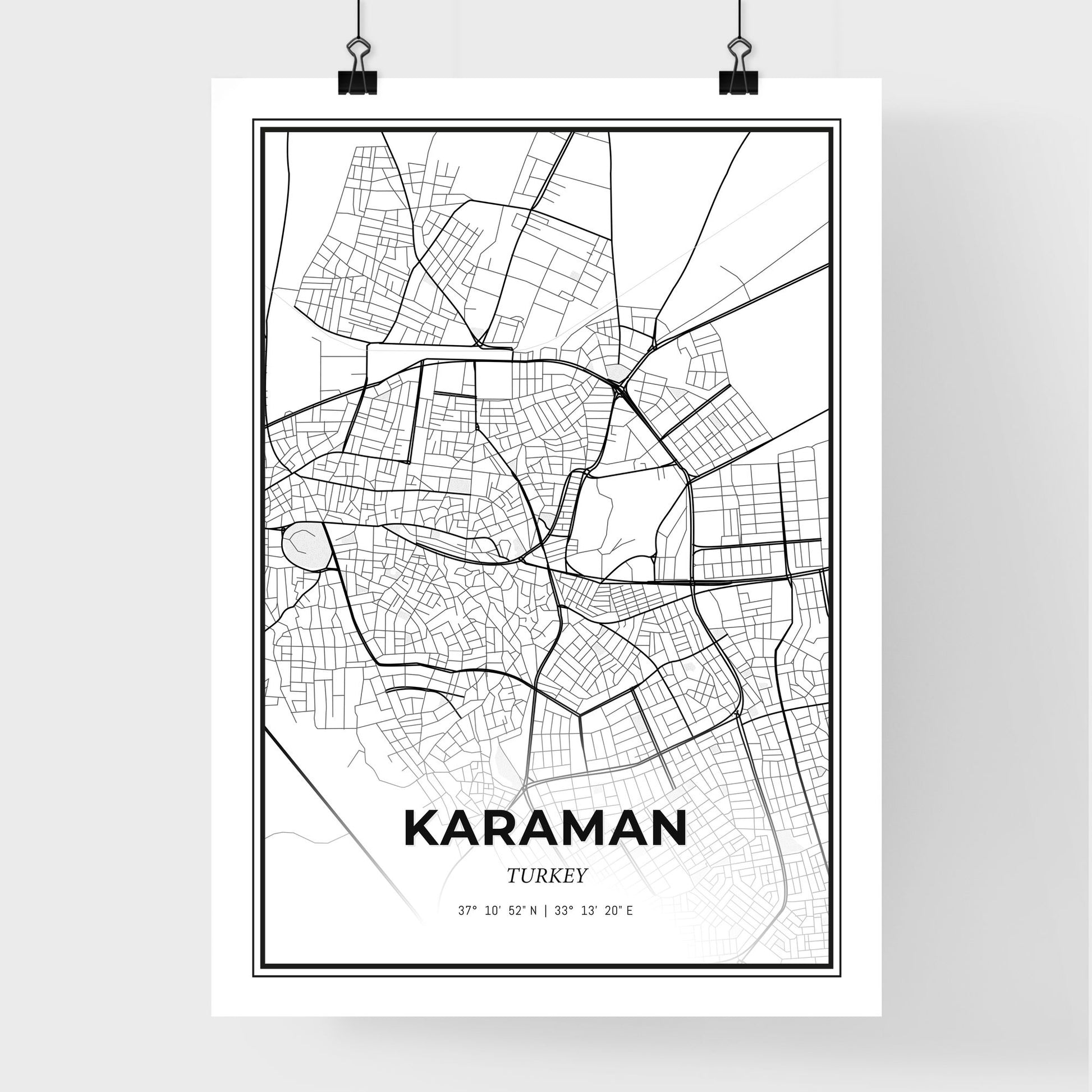 Karaman Turkey - Premium City Map Poster