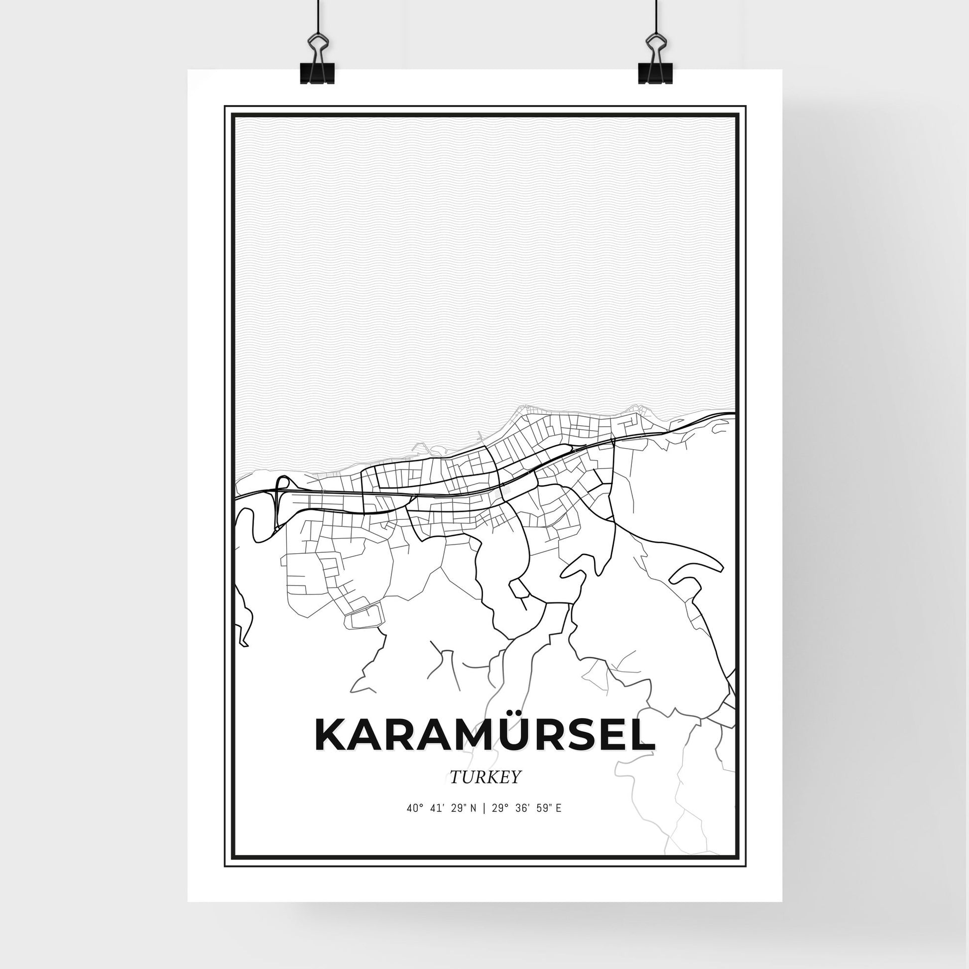 Karamürsel Turkey - Premium City Map Poster