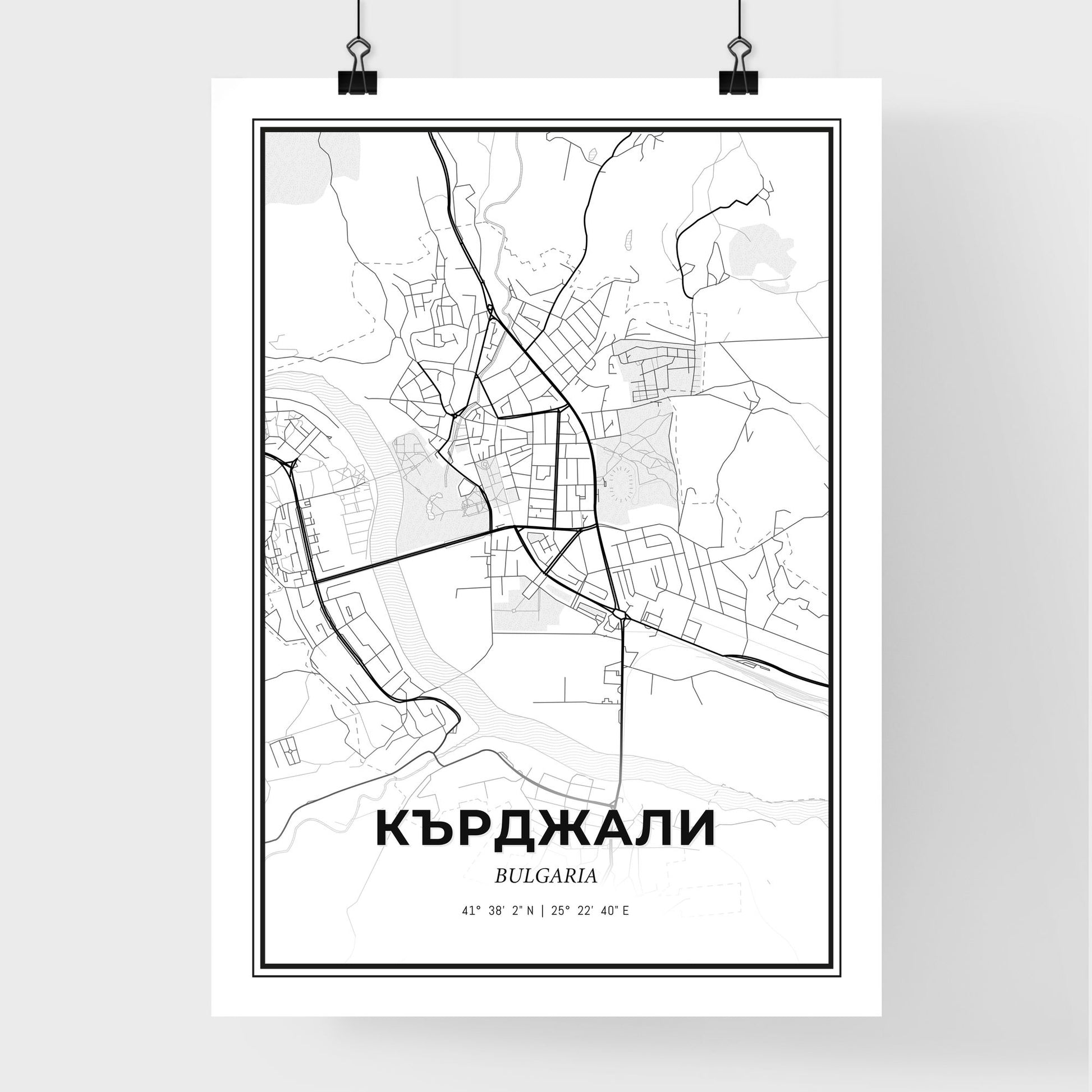 Kardzhali Bulgaria - Premium City Map Poster