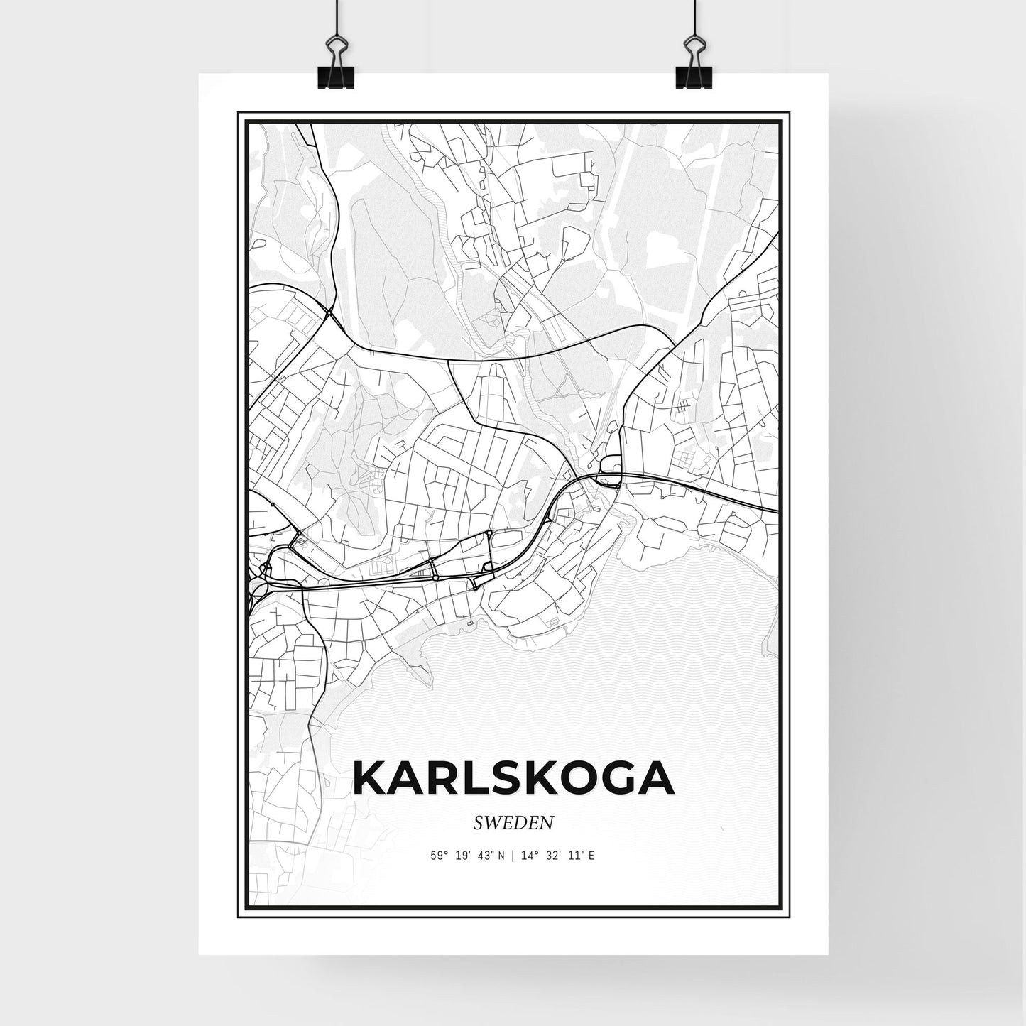 Karlskoga Sweden - Premium City Map Poster