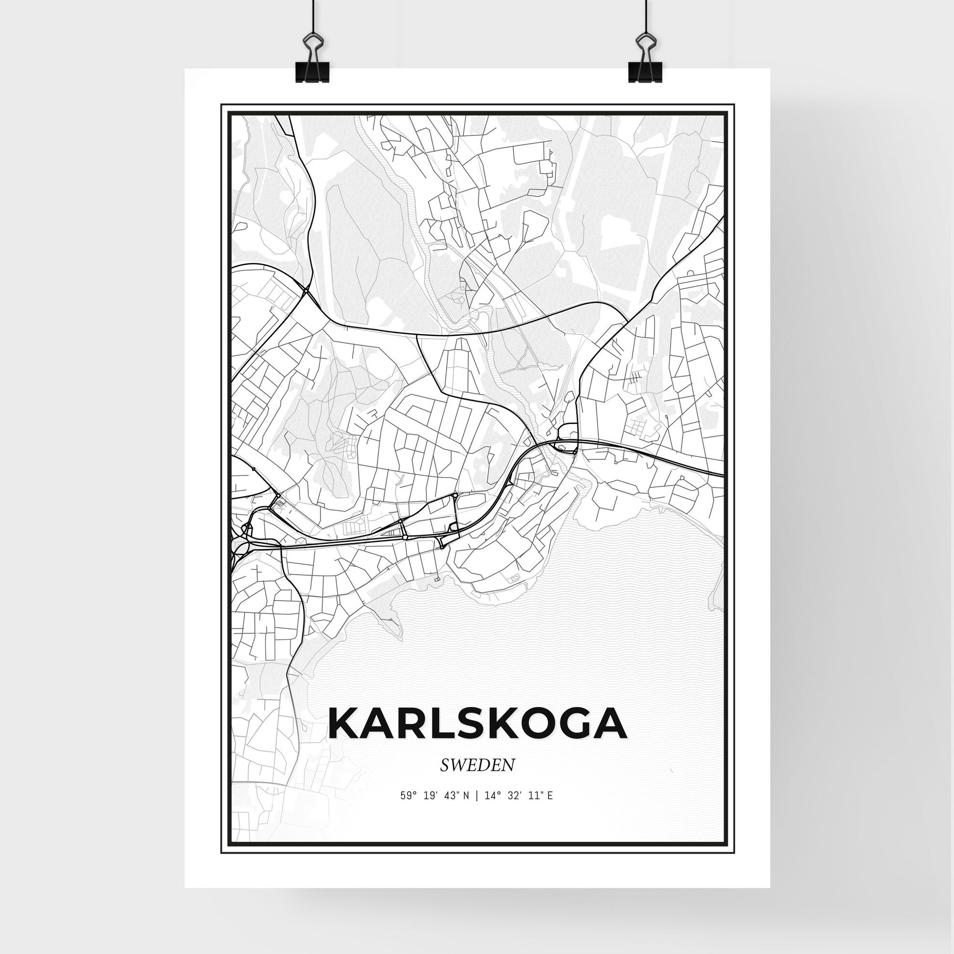 Karlskoga Sweden - Premium City Map Poster