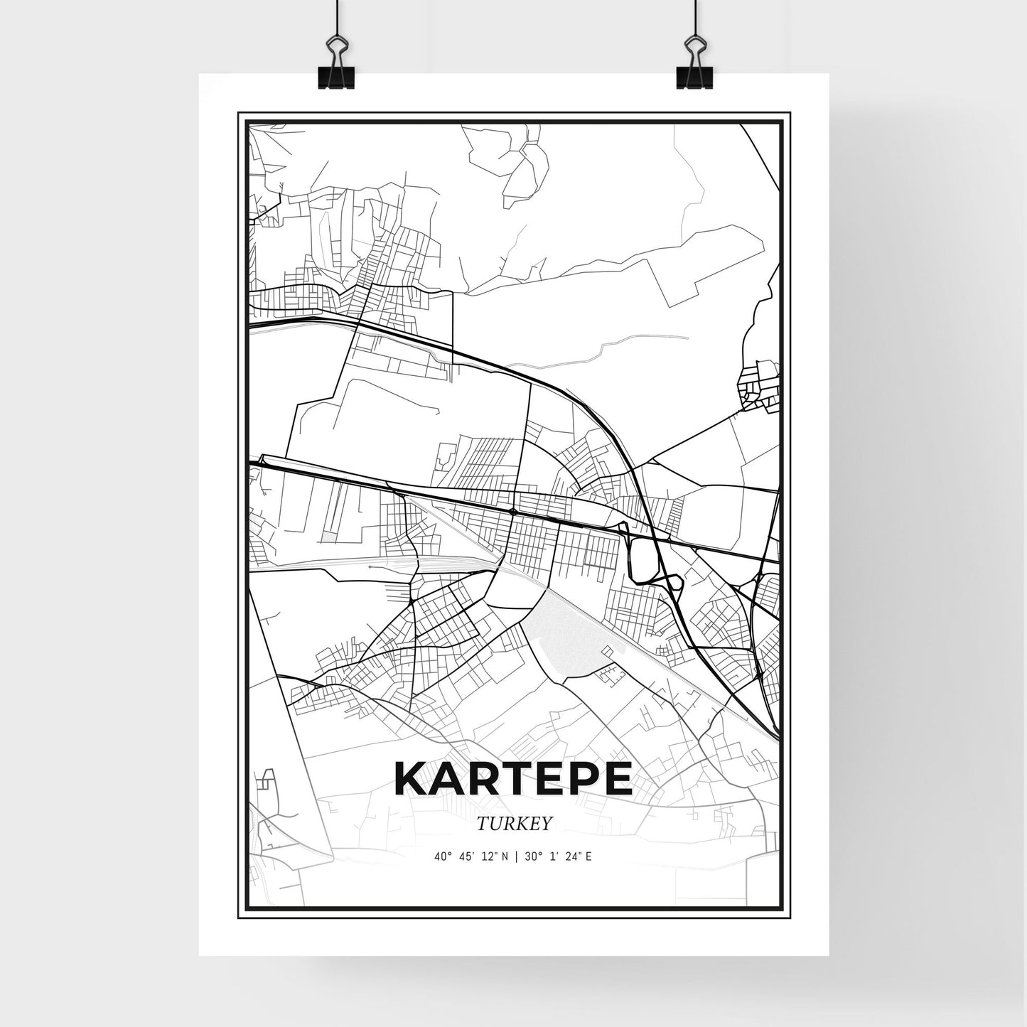 Kartepe Turkey - Premium City Map Poster