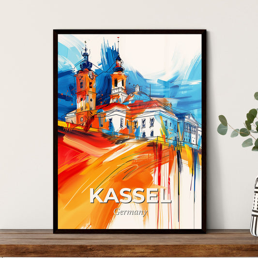 Vibrant Kassel, Germany - A Painting Of A Building