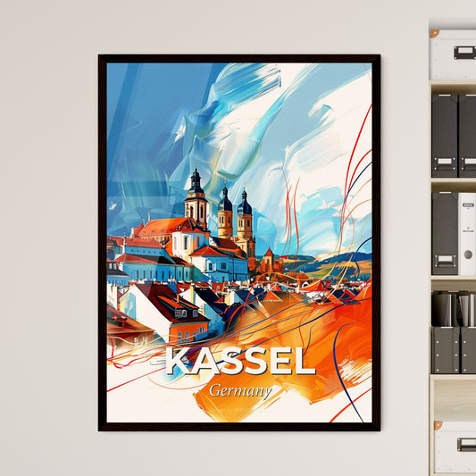 Vibrant Kassel, Germany - A Painting Of A Town