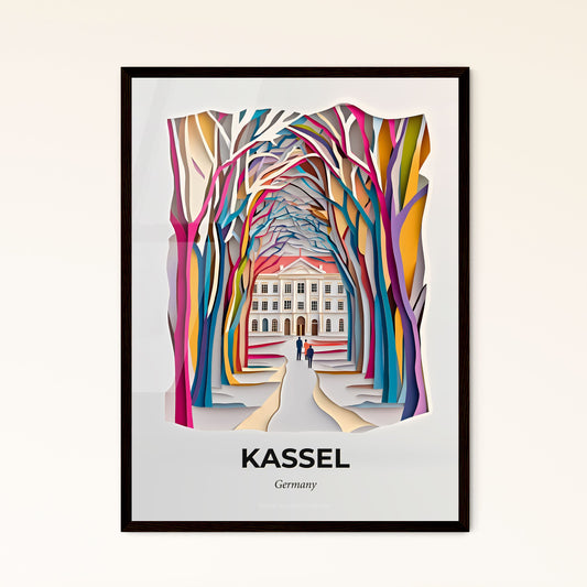 Vivid Kassel, Germany - a paper cut of a couple walking down a path