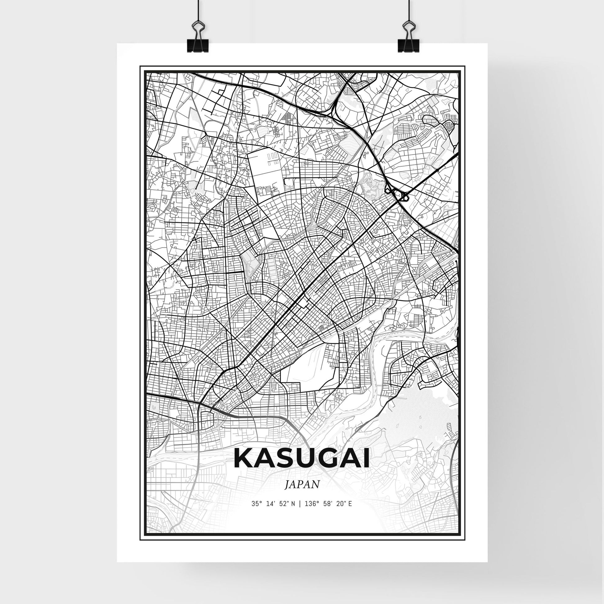 Kasugai Japan - Premium City Map Poster