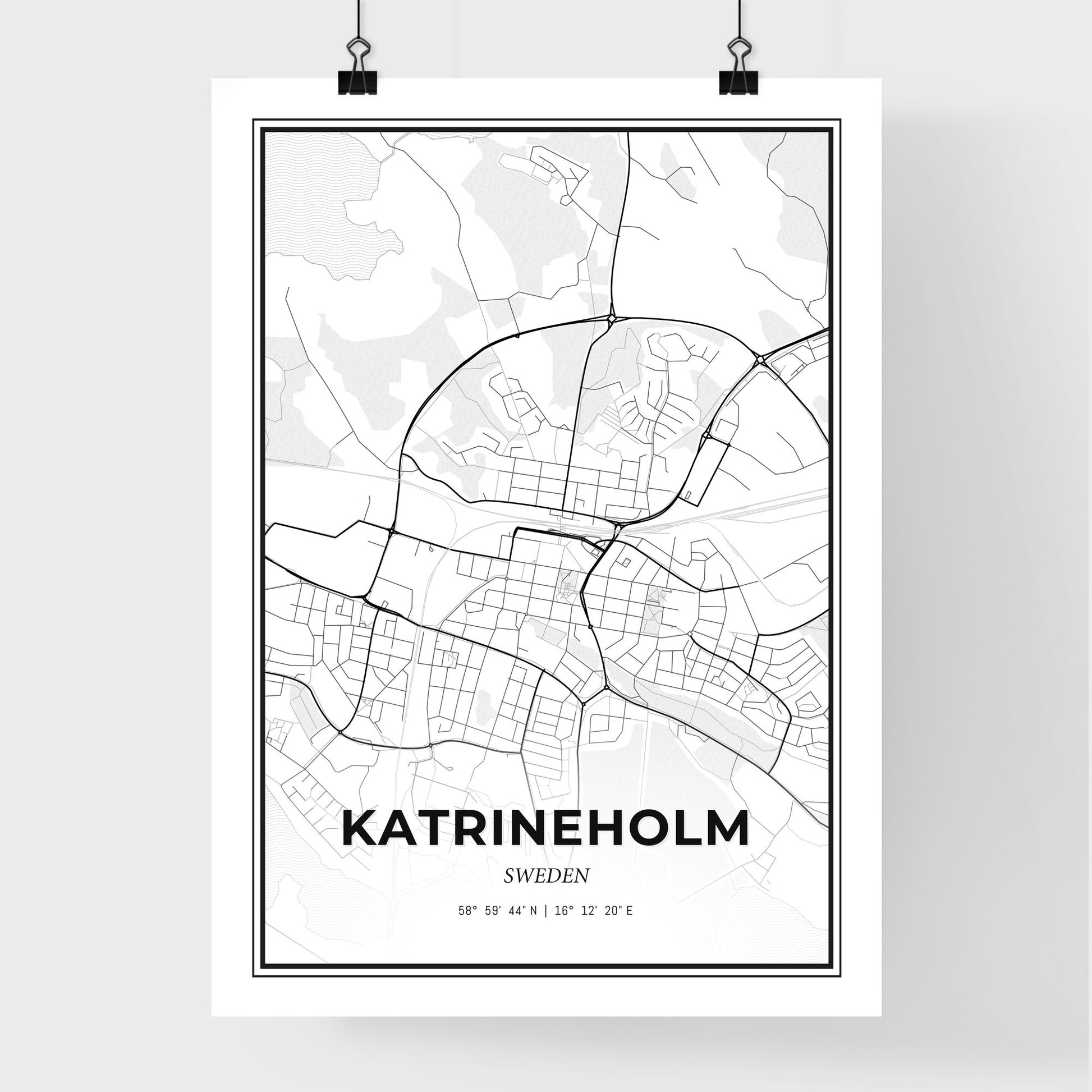 Katrineholm Sweden - Premium City Map Poster