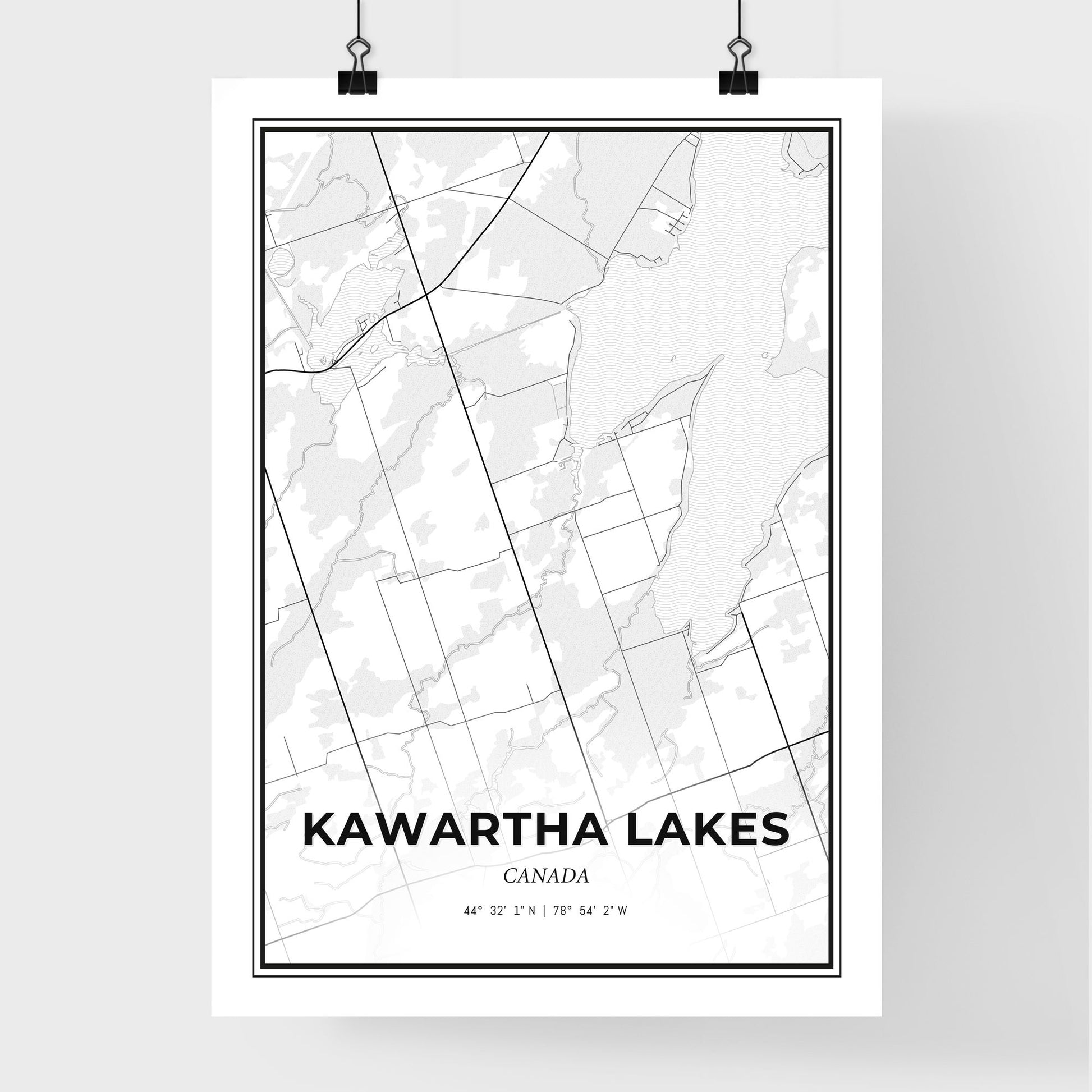 Kawartha Lakes Canada - Premium City Map Poster