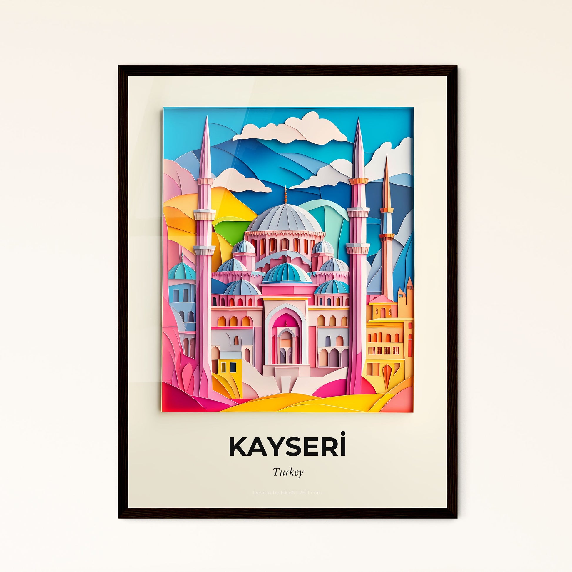 Vivid Kayseri, Turkey - a colorful building with a sky background