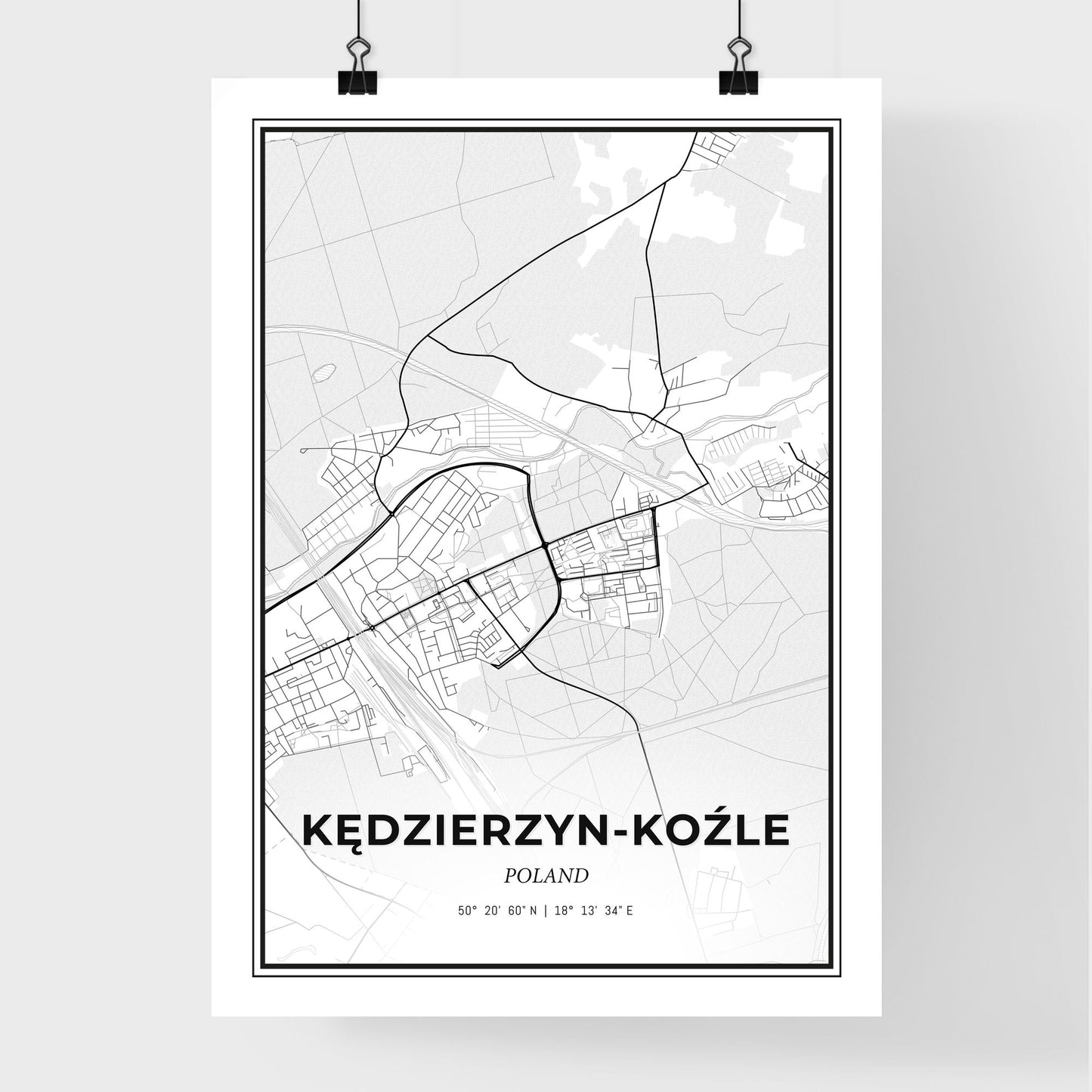 Kędzierzyn-Koźle Poland - Premium City Map Poster