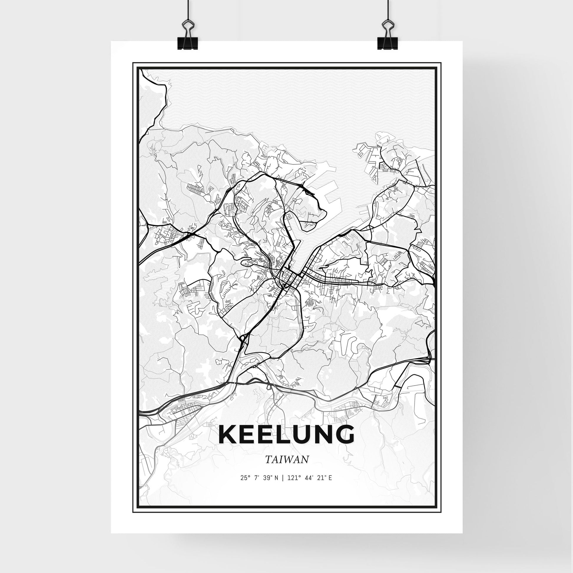 Keelung Taiwan - Premium City Map Poster