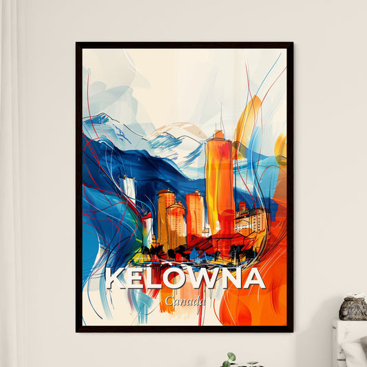 Vibrant Kelowna, Canada - A Colorful Painting Of A City