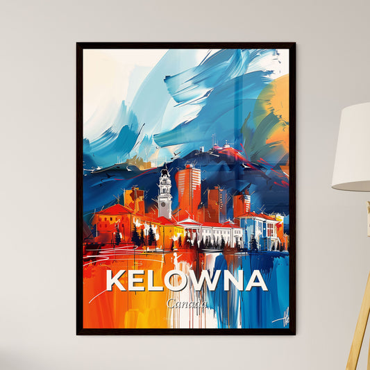 Vibrant Kelowna, Canada - A Painting Of A City