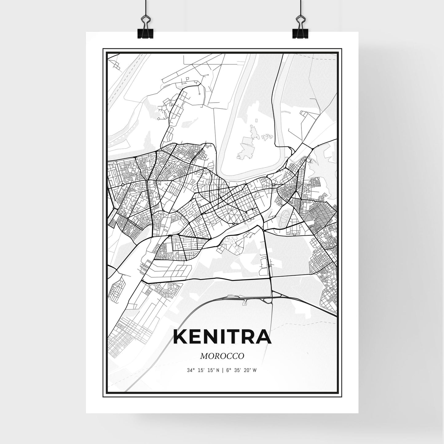 Kenitra Morocco - Premium City Map Poster