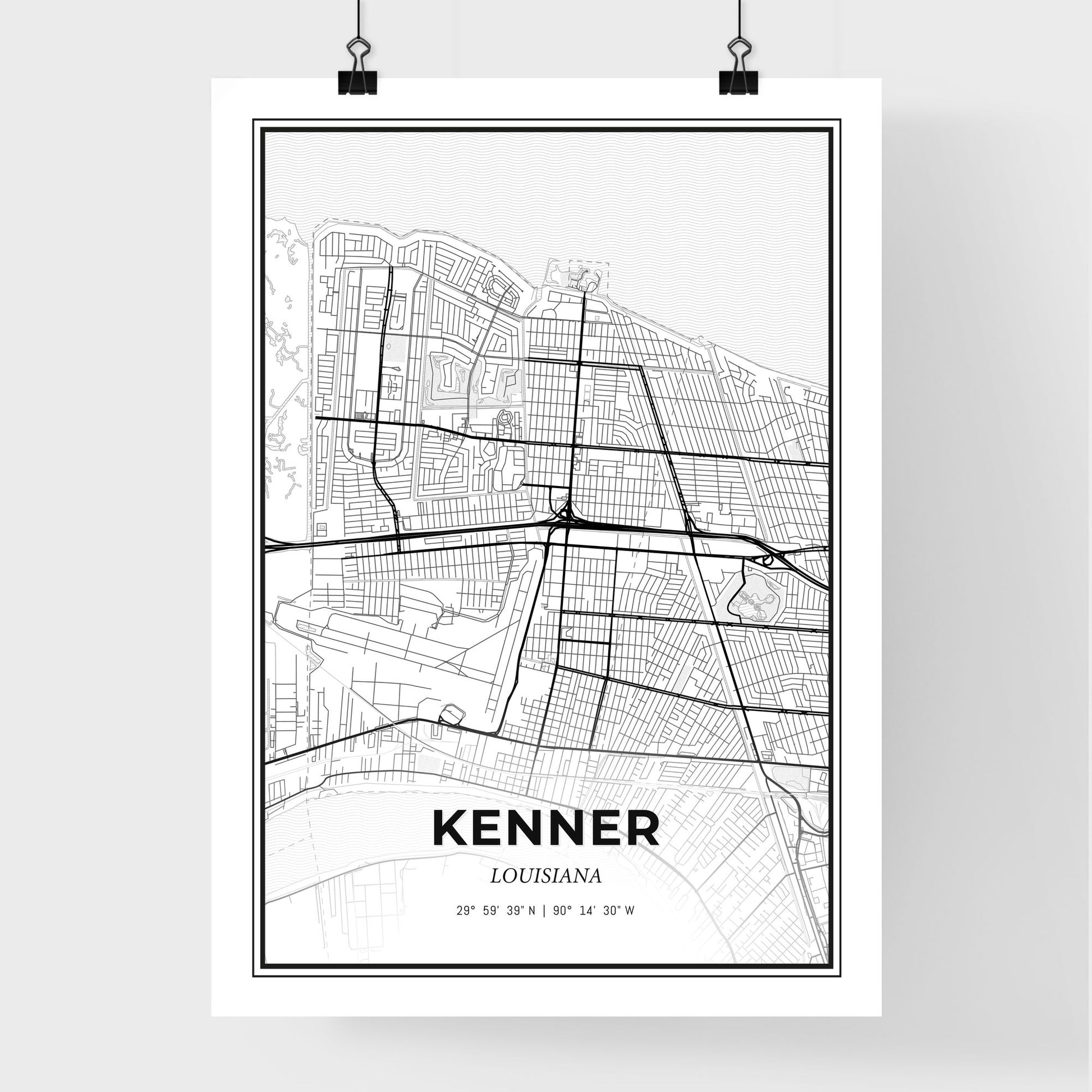 Kenner Louisiana - Premium City Map Poster