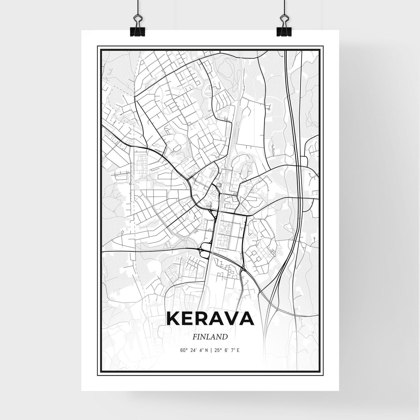 Kerava Finland - Premium City Map Poster