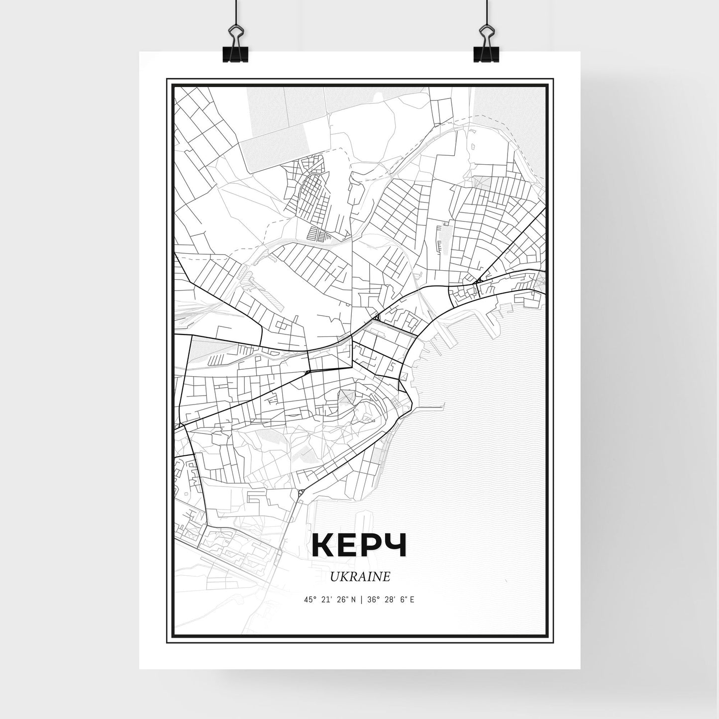 Kerch Ukraine - Premium City Map Poster