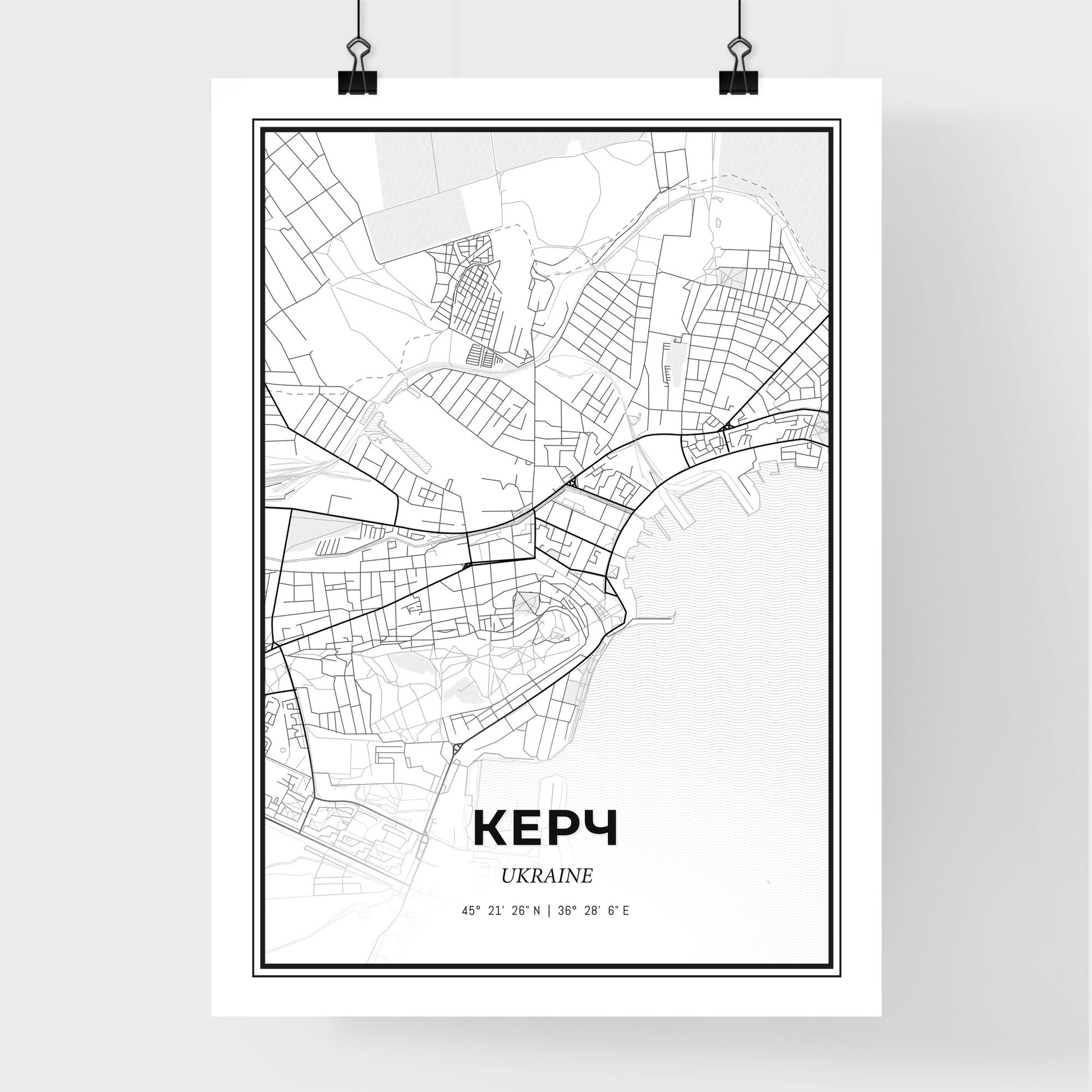 Kerch Ukraine - Premium City Map Poster