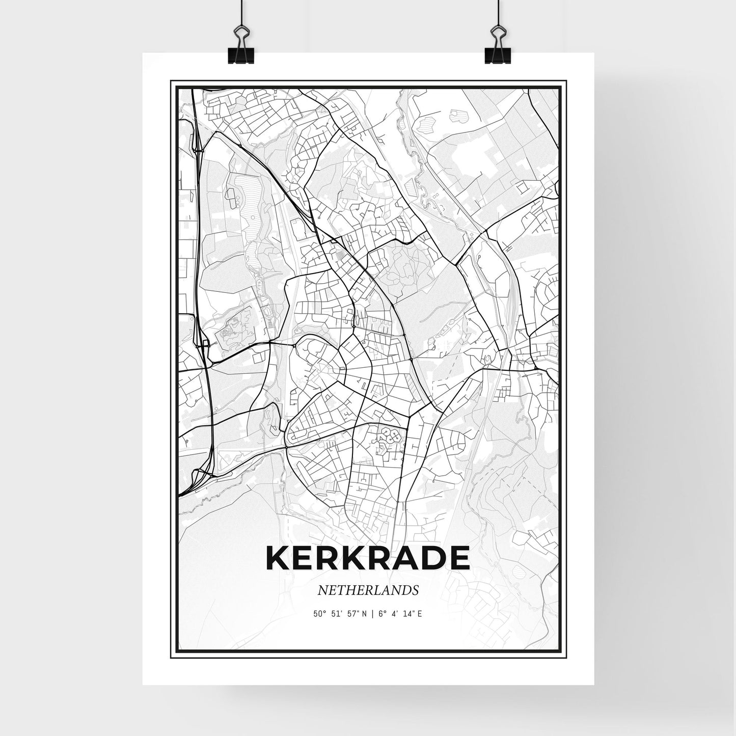  Kerkrade Netherlands - Premium City Map Poster