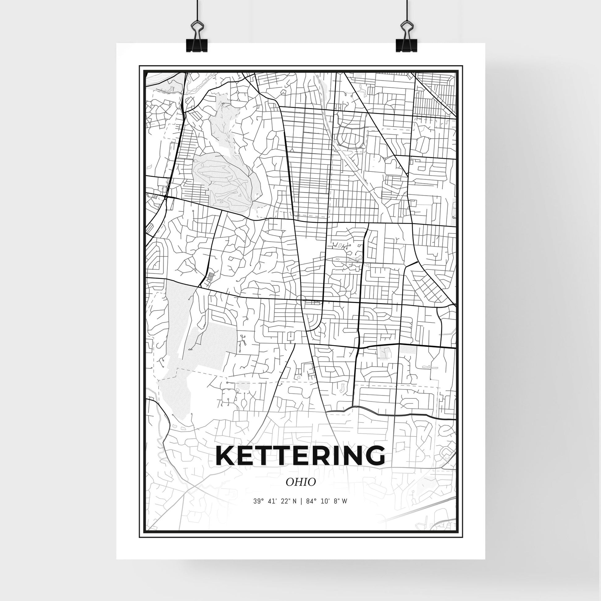 Kettering Ohio - Premium City Map Poster