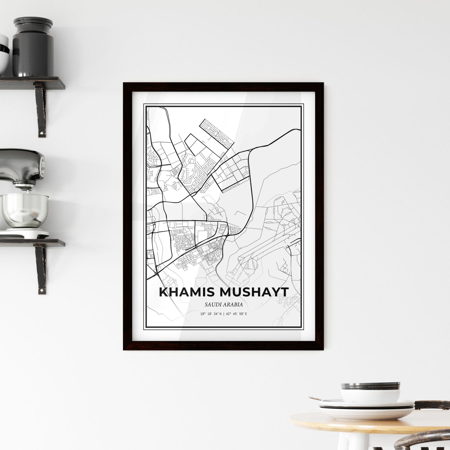 Khamis Mushayt Saudi Arabia - Minimal City Map