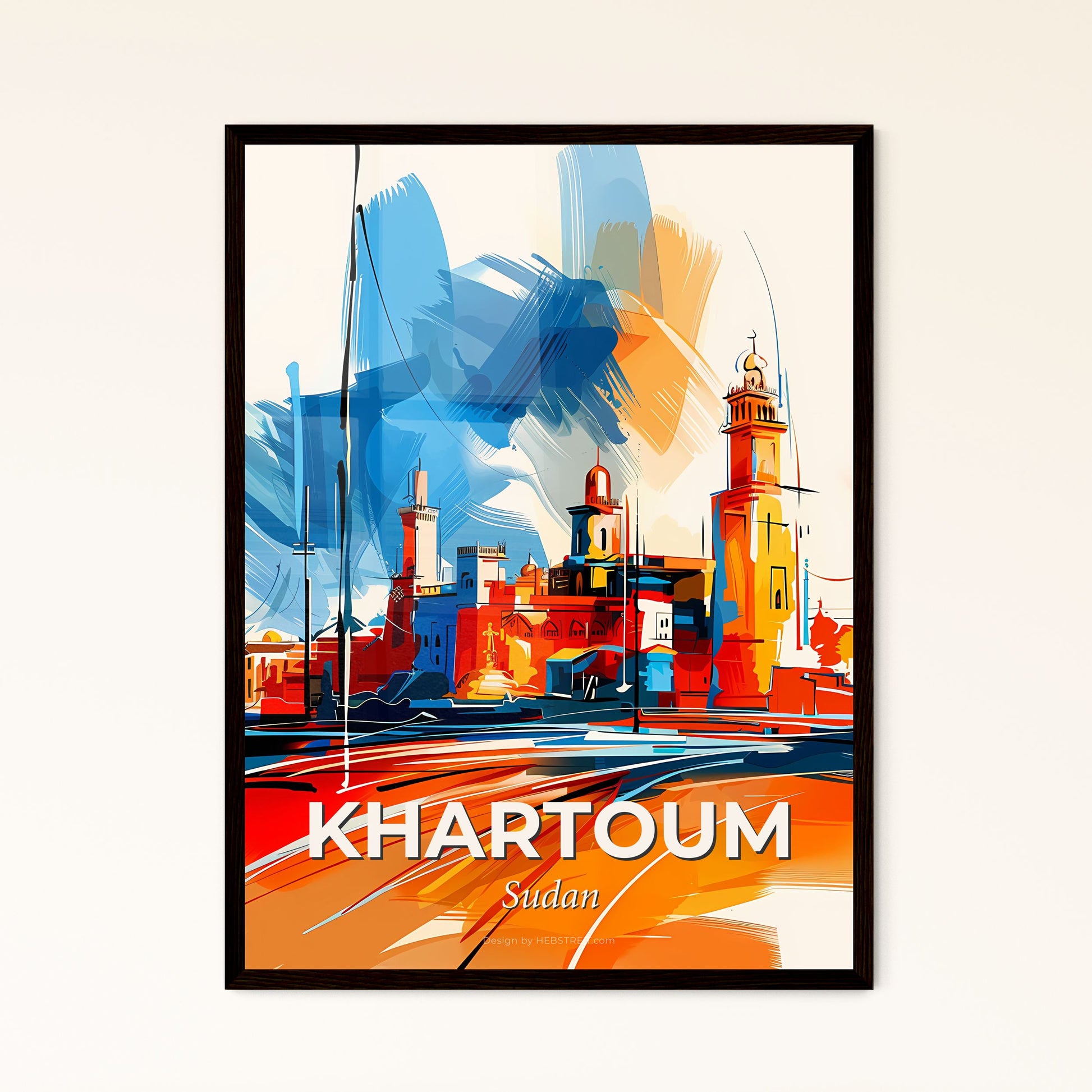 Vibrant Khartoum, Sudan - A Painting Of A City