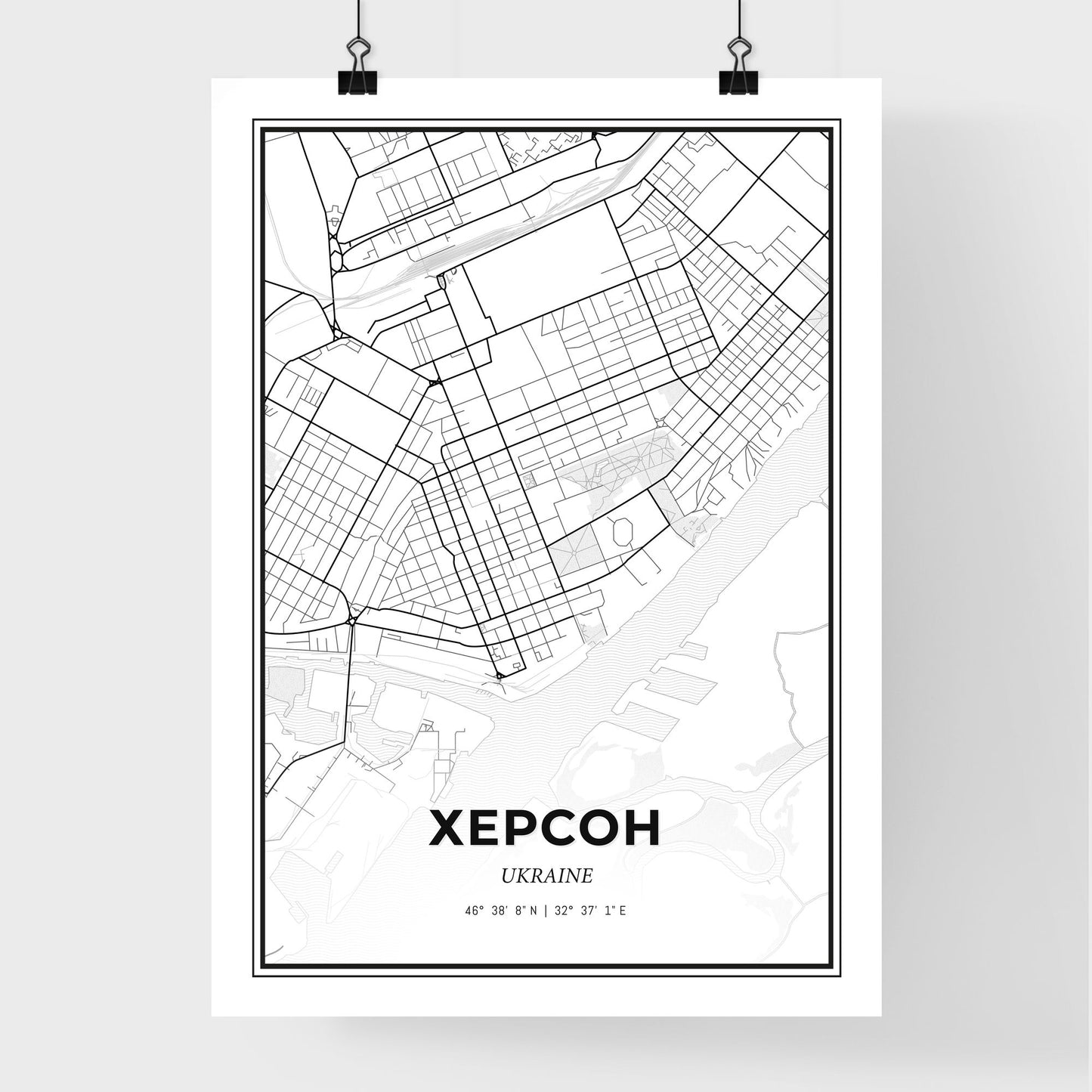 Kherson Ukraine - Premium City Map Poster