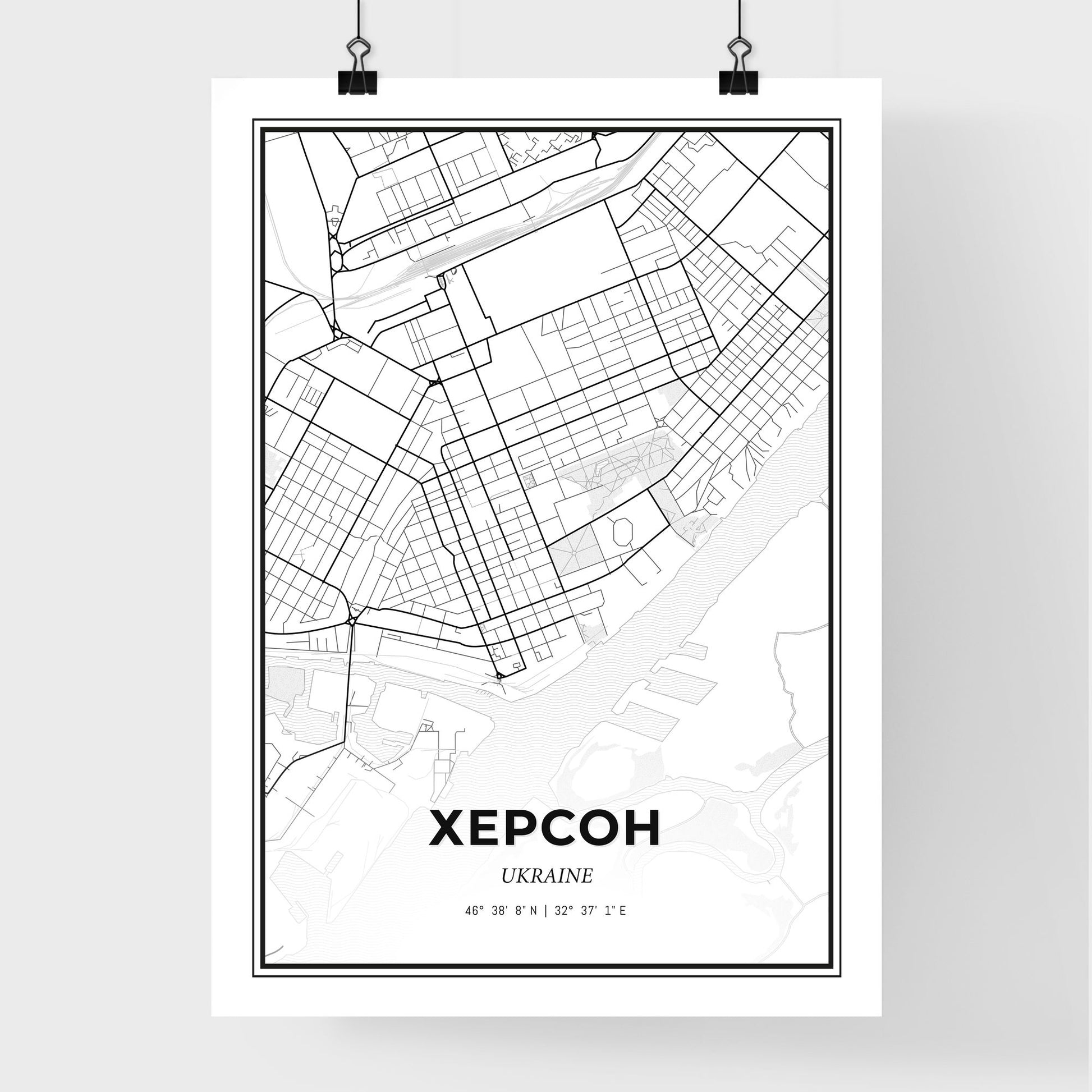 Kherson Ukraine - Premium City Map Poster