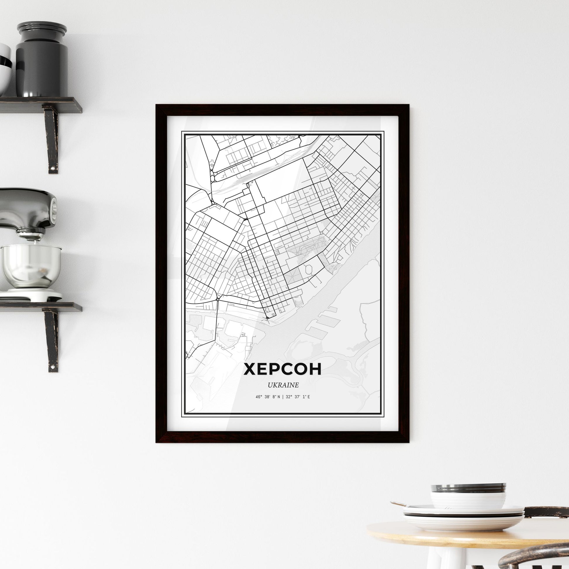 Kherson Ukraine - Minimal City Map