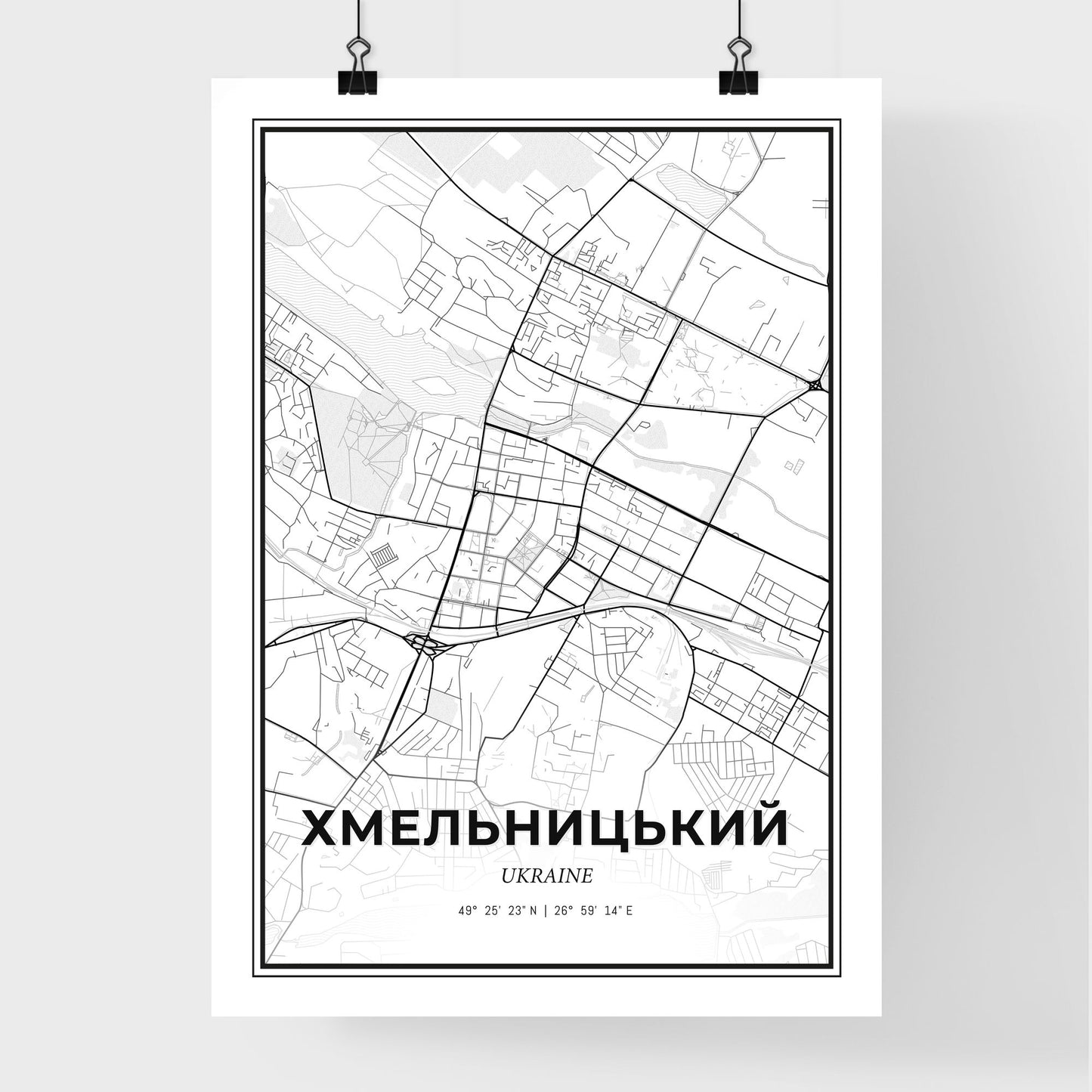 Khmelnytskyi Ukraine - Premium City Map Poster