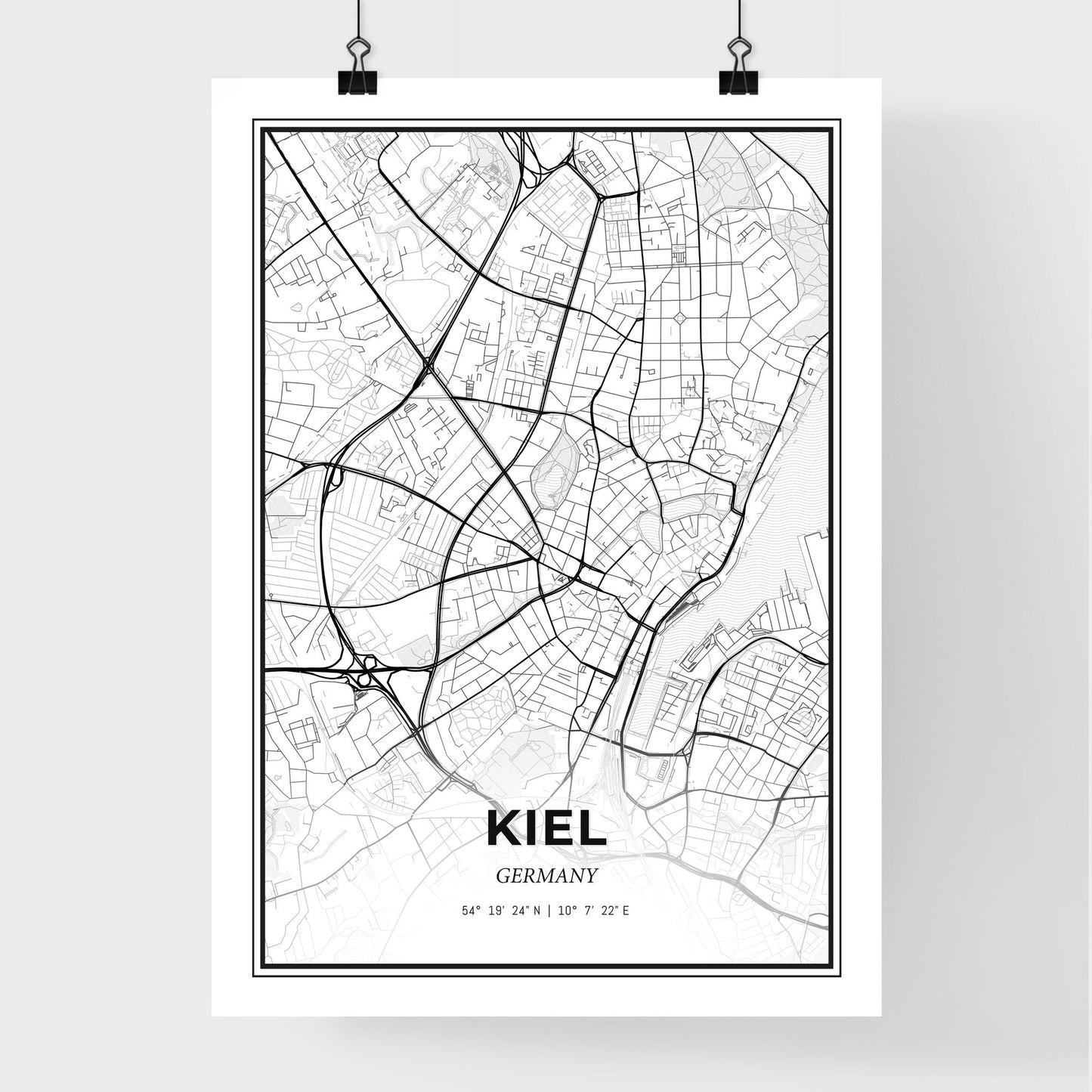 Kiel Germany - Premium City Map Poster