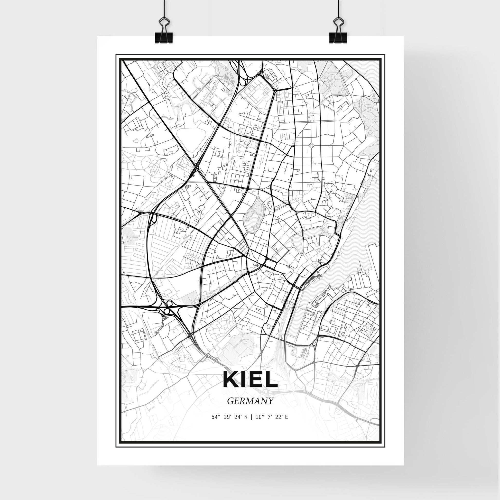 Kiel Germany - Premium City Map Poster